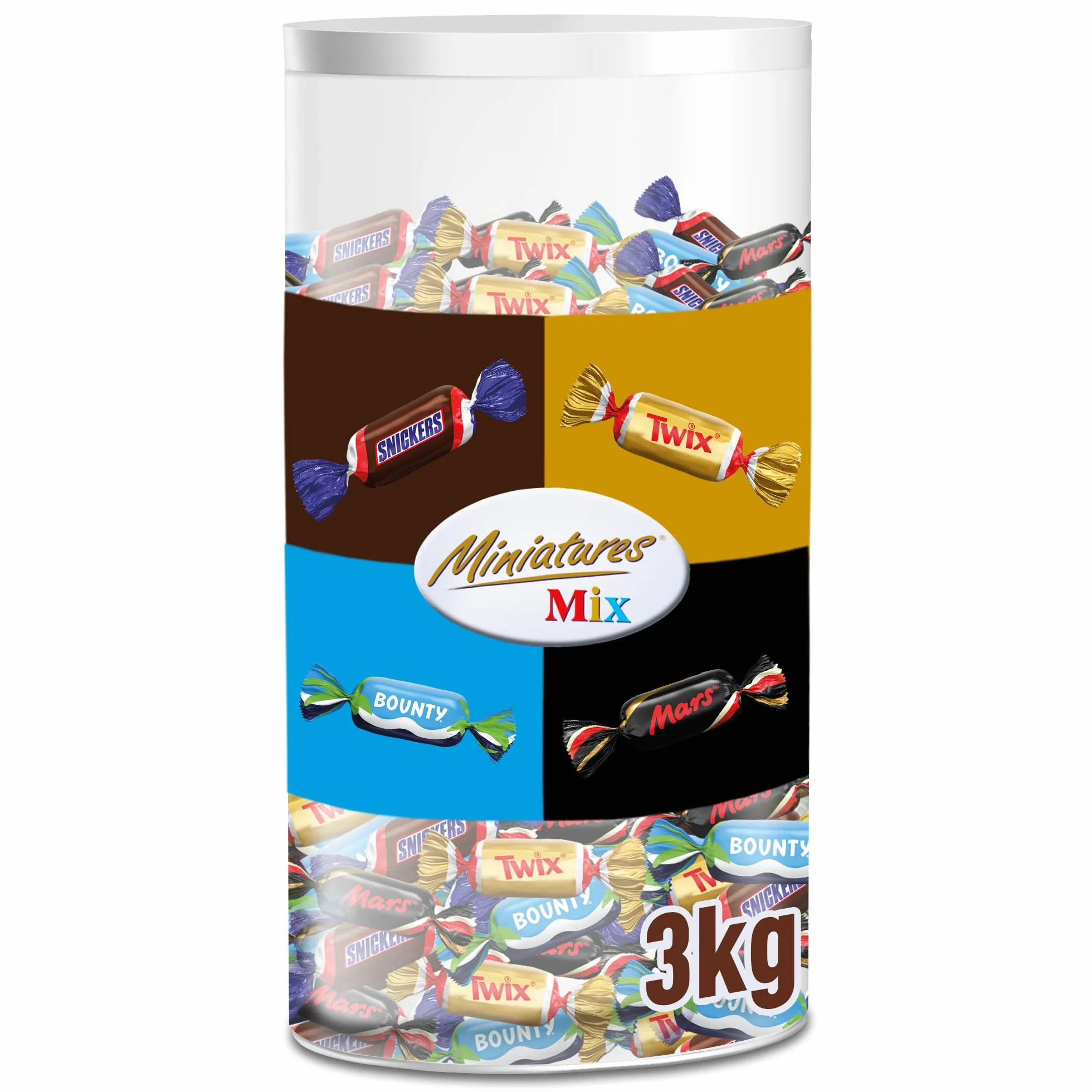 Mix batoników czekoladowych Mars, Snickers, Bounty, Twix 296 sztuk 3 kg