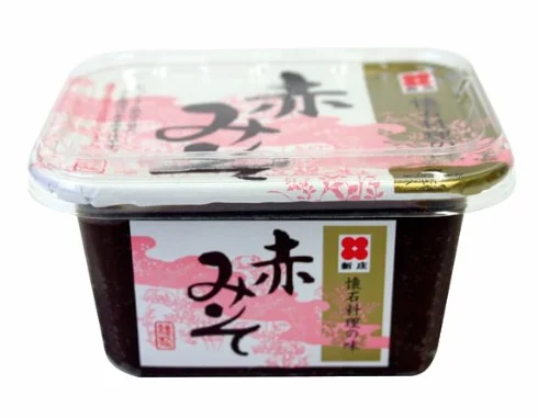 Shinjyo Miso Miso pasta do zupy, ciemna, (Aka Shiro Miso), 2 sztuki (opakowanie 2 x 300 g)