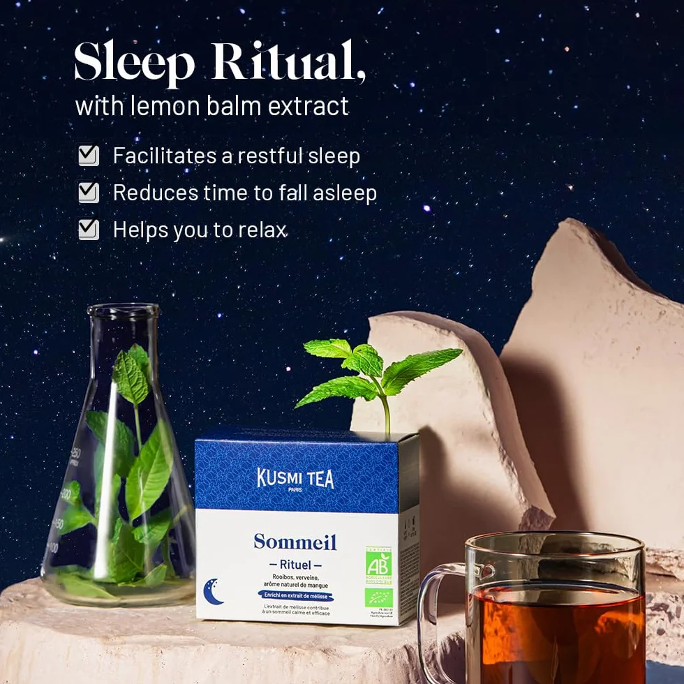 Kusmi Tea Rituel Sommeil Bio Relaksujący organiczny napar z mango, rooibos, melisy i werbeny 100 g