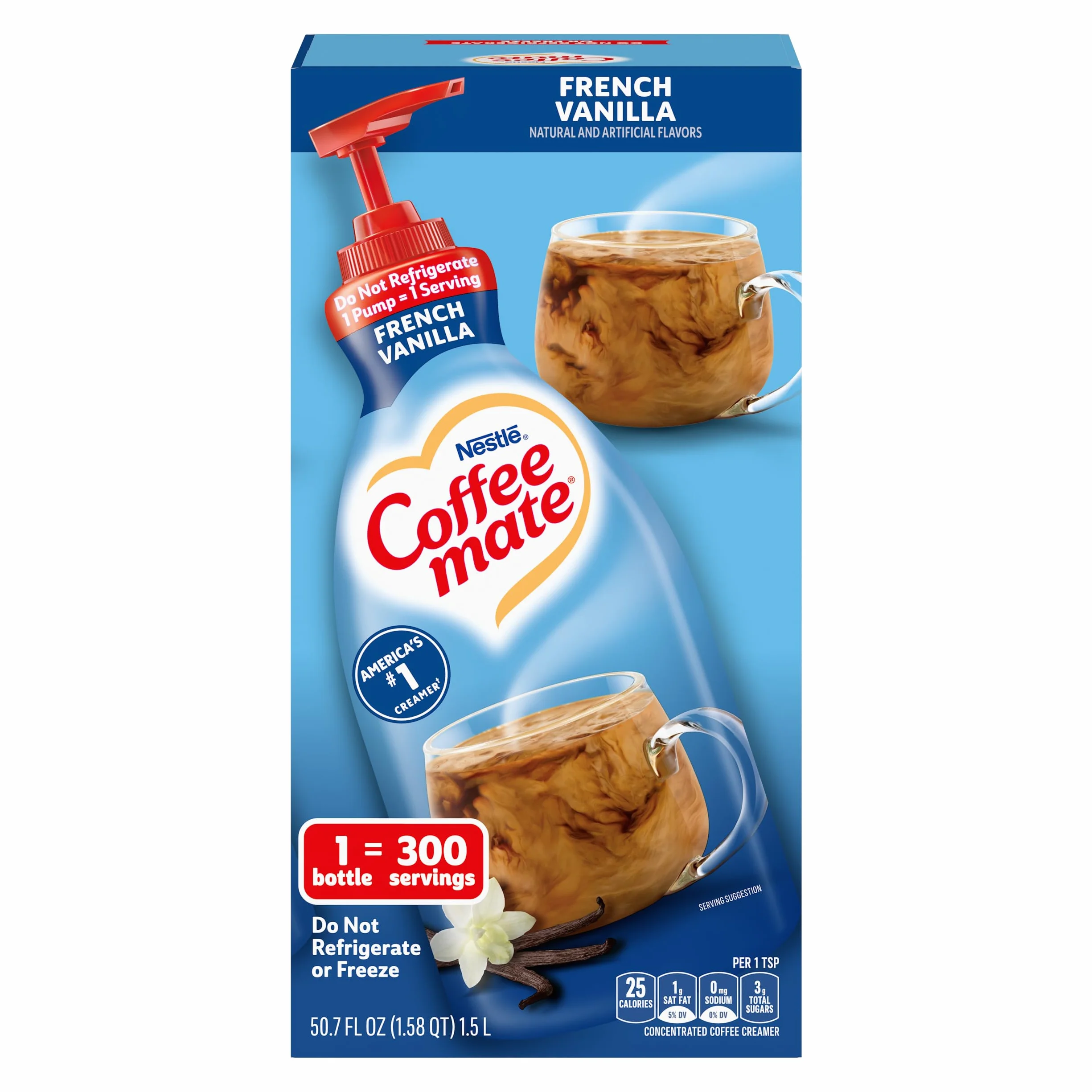 Nestle Coffee-mate French Vanilla Pompa w płynie 1,5 litra