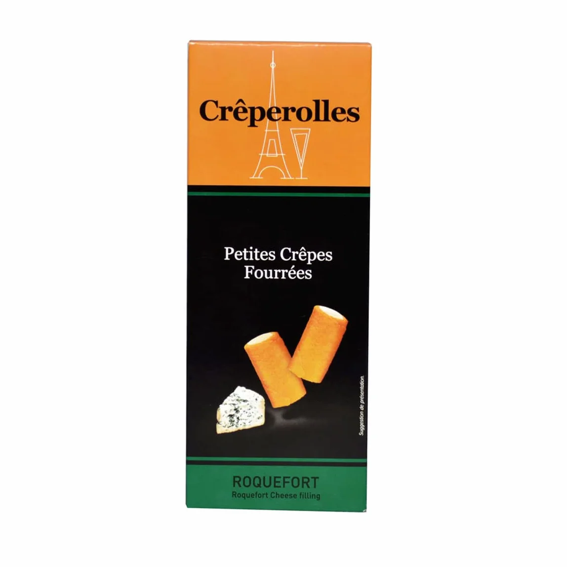 CRÊPEROLLES Małe nadziewane naleśniki z serem Roquefort Millcrepes 100 g 6 sztuk