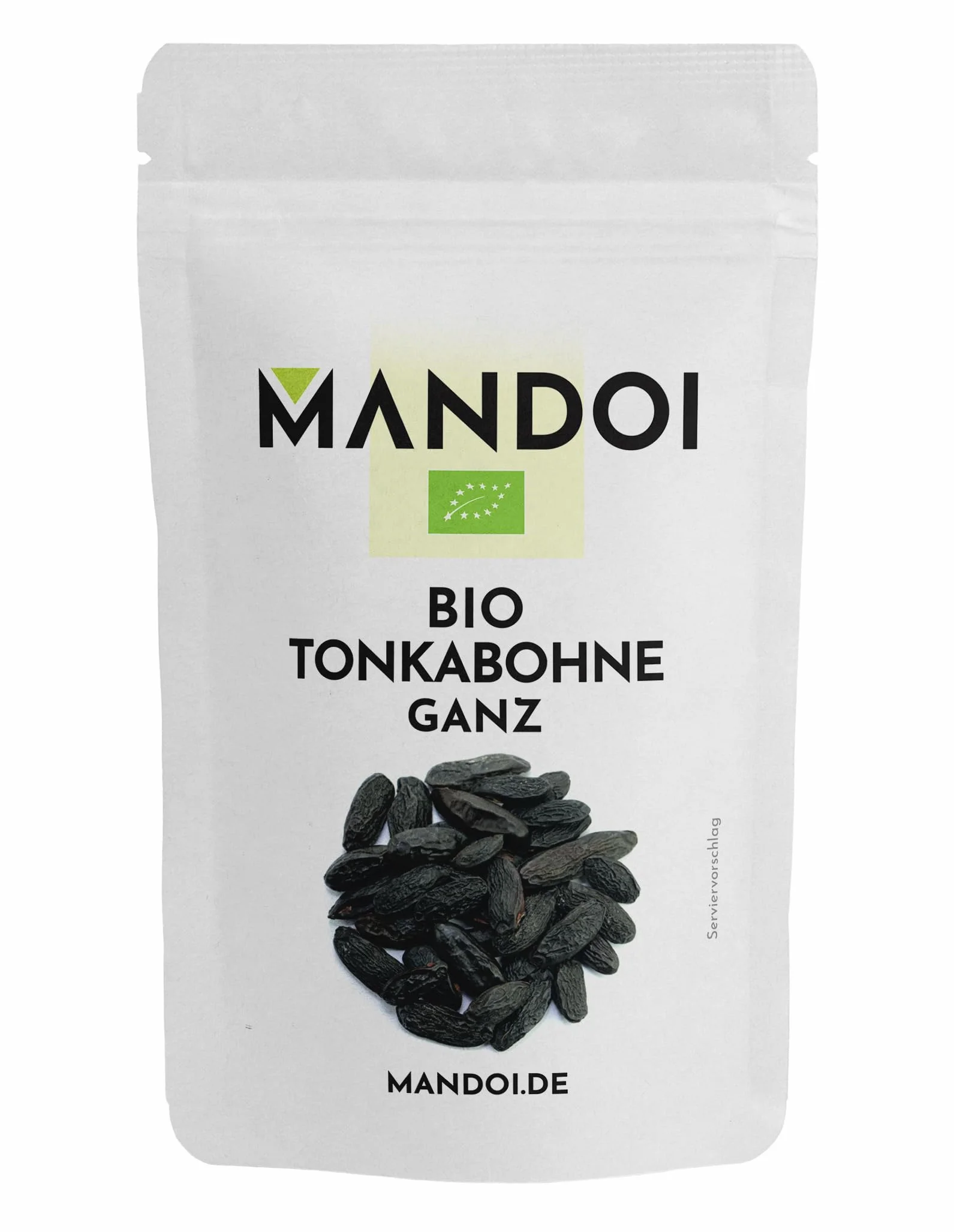 Mandoi BIO Tonkabohne ganz, 10 Stück. Premium BIO Tonkabohnen aus Brasilien. Tonka Bohne Gin Gewürze