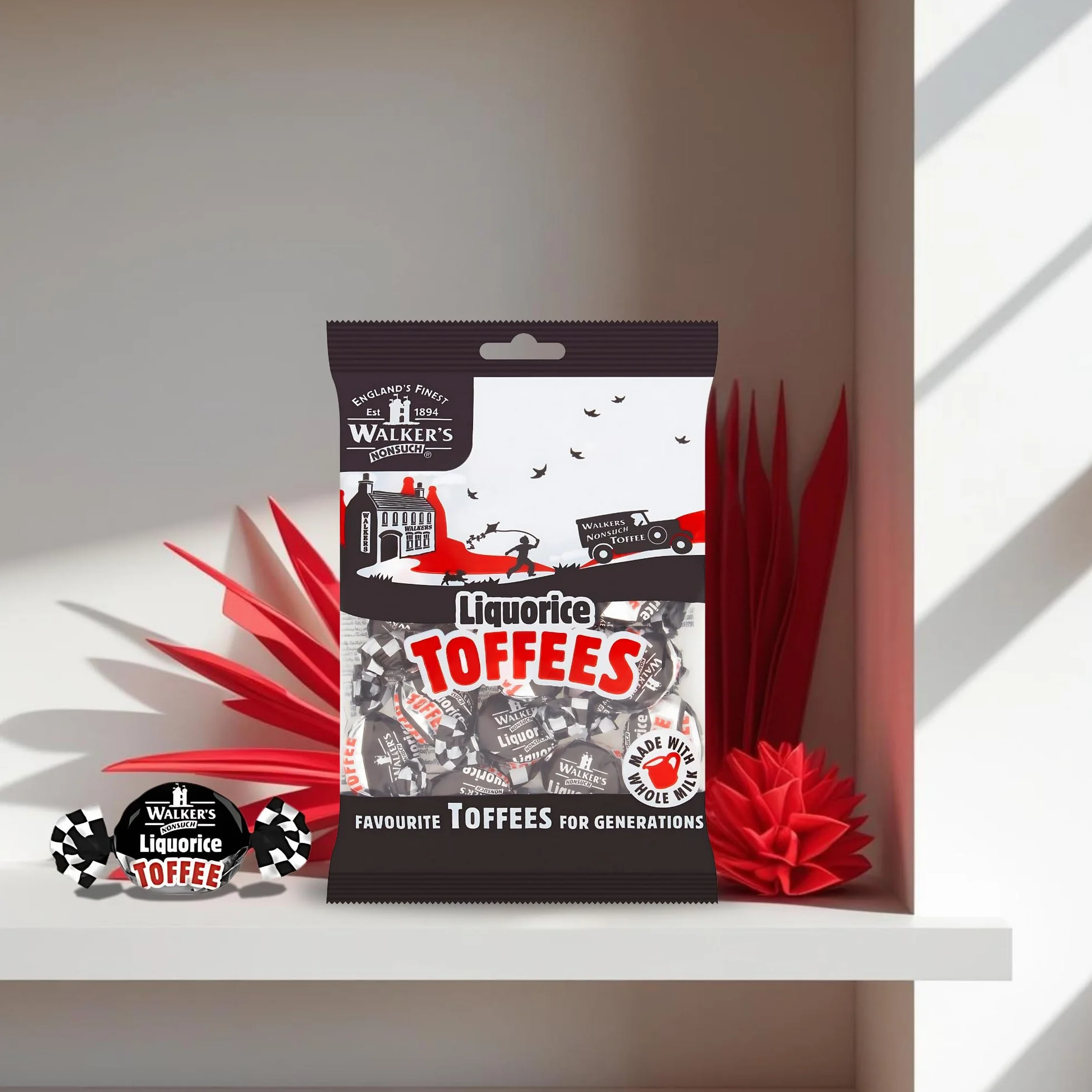 Walkers Nonsuch Liquorice Toffees 150 g
