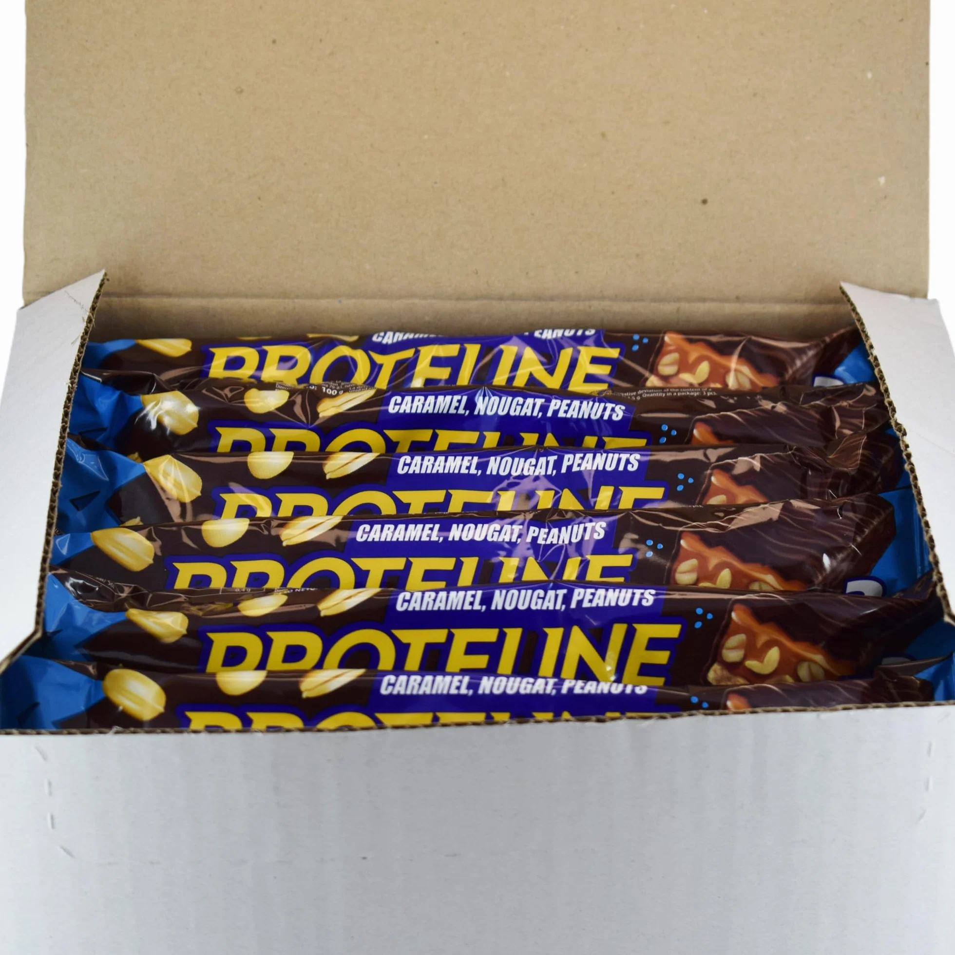 Proteline baton cukierniczy z orzeszkami arachidowymi, nugatem i karamelem 20 x 100g