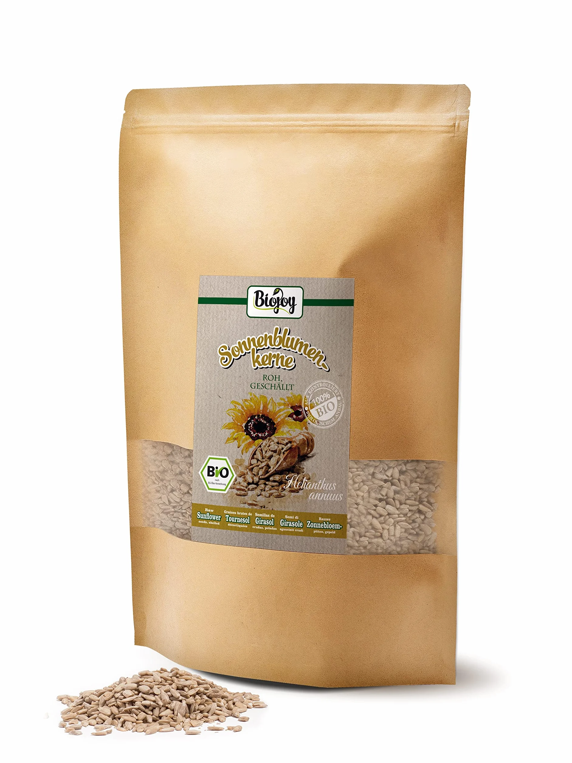 Biojoy BIO-Luskane nasiona Słonecznika, surowe i niesolone (1,5 kg)