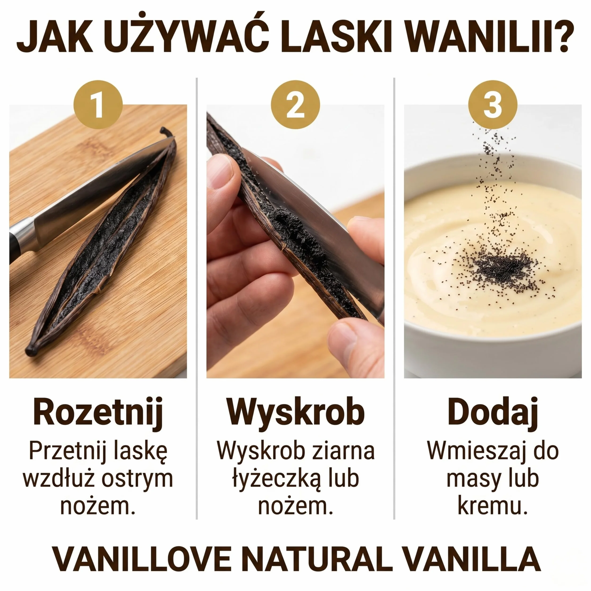 WANILIA LASKA WANILII SZTUK XXL (16-18 CM) ŚWIEŻE LASKI WANILII