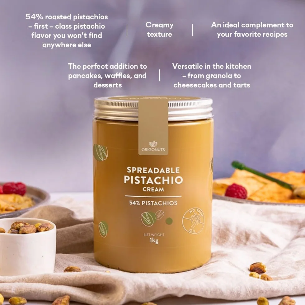 Krem Pistacjowy Pasta Pistacjowa 54% pistacji bez oleju palmowego 1 kg
