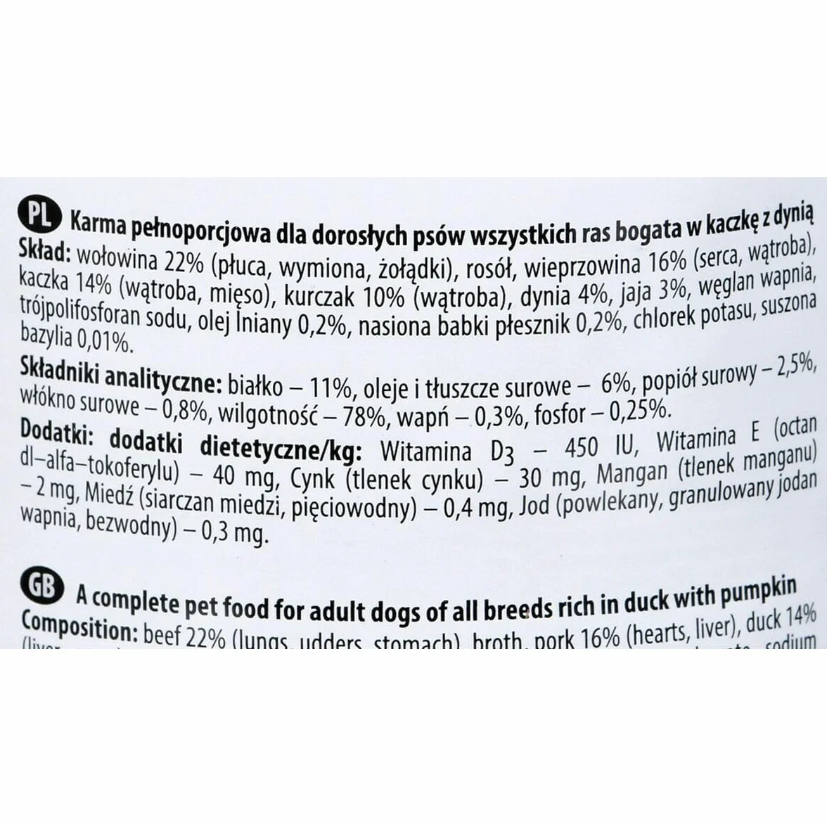 Dolina Noteci Premium Mokra karma dla psa bogata w kaczkę z dynią puszka 400 g