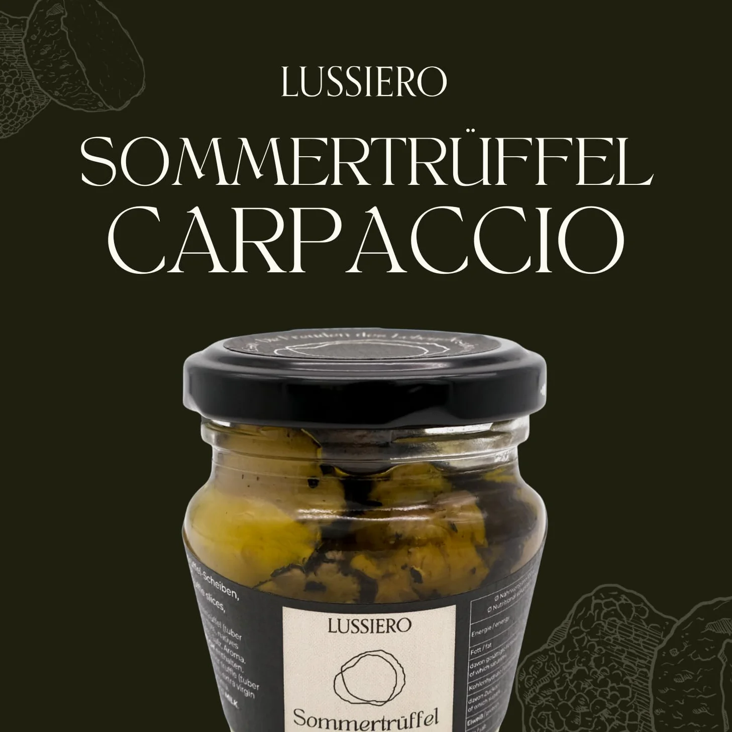 Lussiero Carpaccio czarne trufle Tartufo krążki trufli Tuber Aestivum 45 g