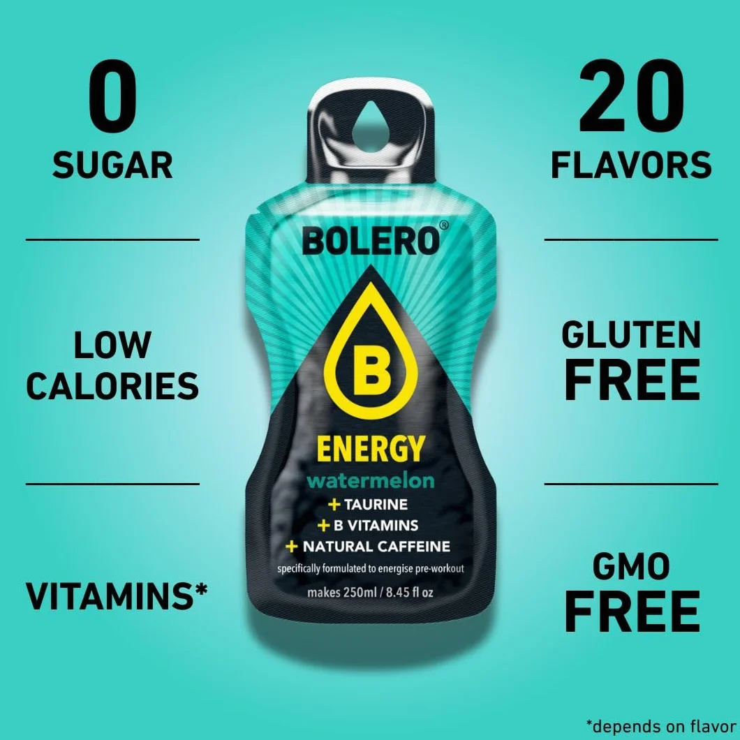 Bolero Energy | Sugar-Free Powder Drink | Vegan & Gluten-Free | For Active Lifestyles (12x7g, Mixed Punch)