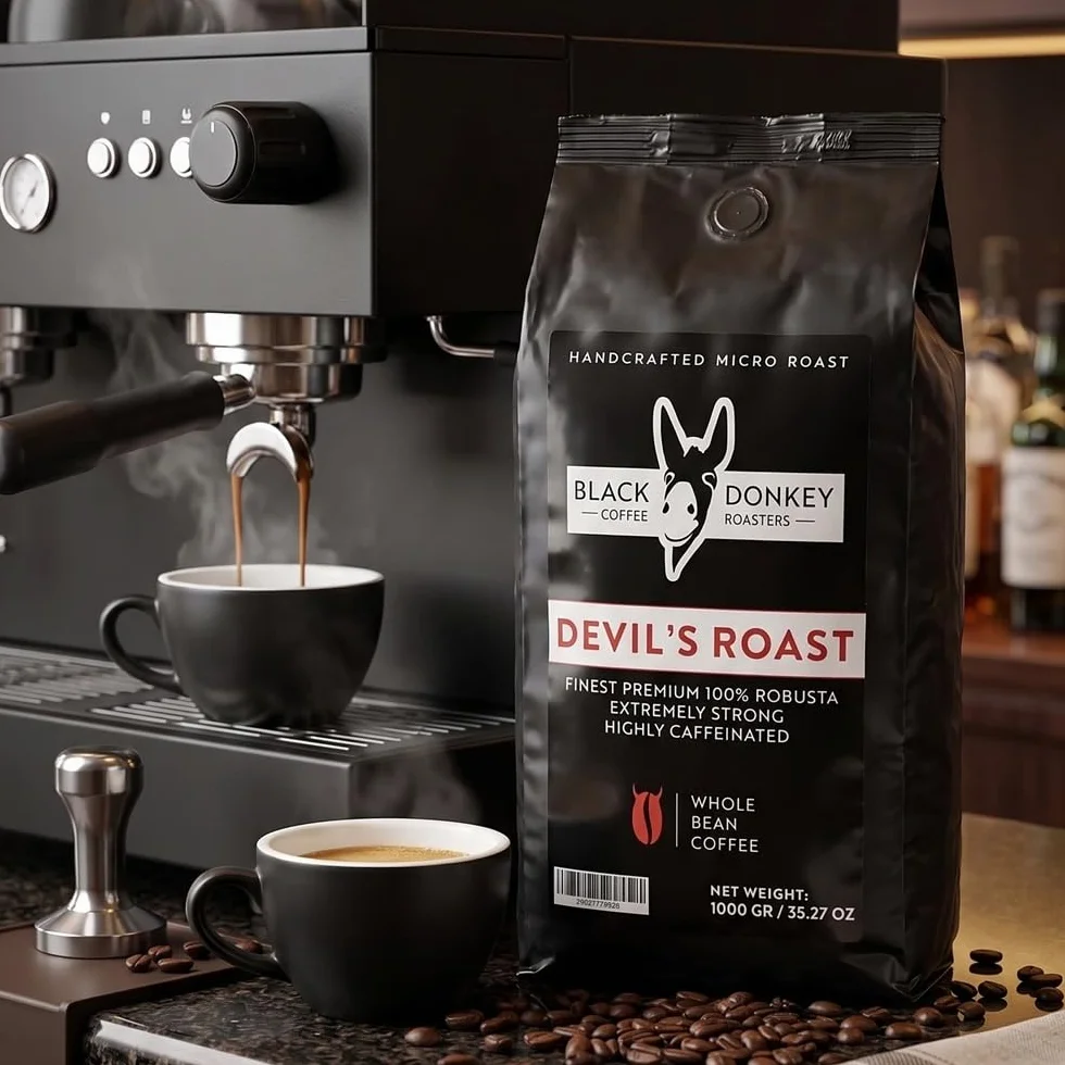 Devil's Roast Ziarna Kawy 1kg Mieszanka Robusty Black Donkey