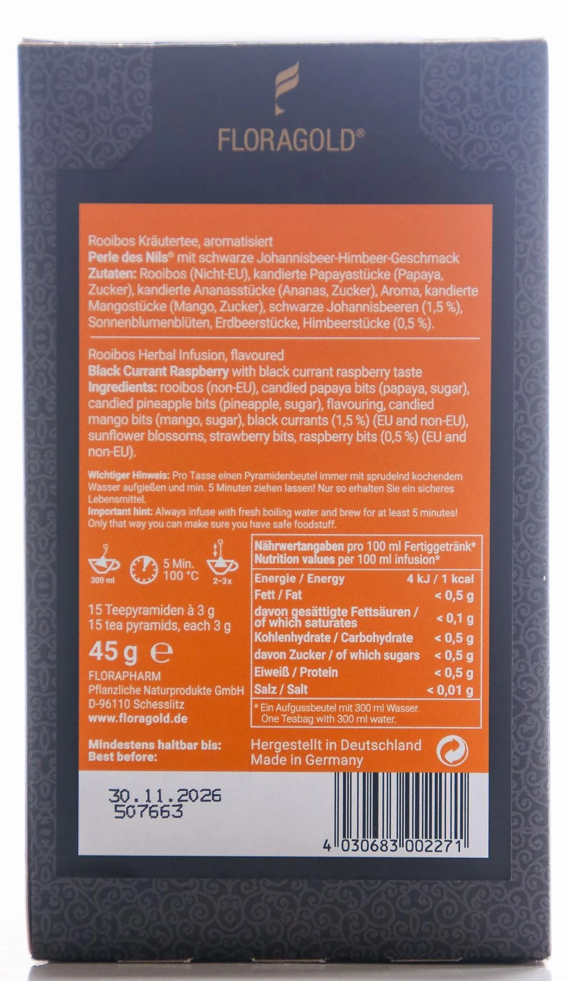 FLORAGOLD Worek w kształcie piramidy czerwonobuschtee perła Nils, 1 opakowanie (1 x 45 g)