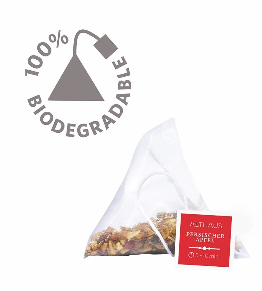 Althaus Herbata z perskiego jabłka - herbata owocowa w worku piramidowym PYRA PACK - aromatyzowana herbata owocowa o smaku jabłkowym - 15 x 2,75 g