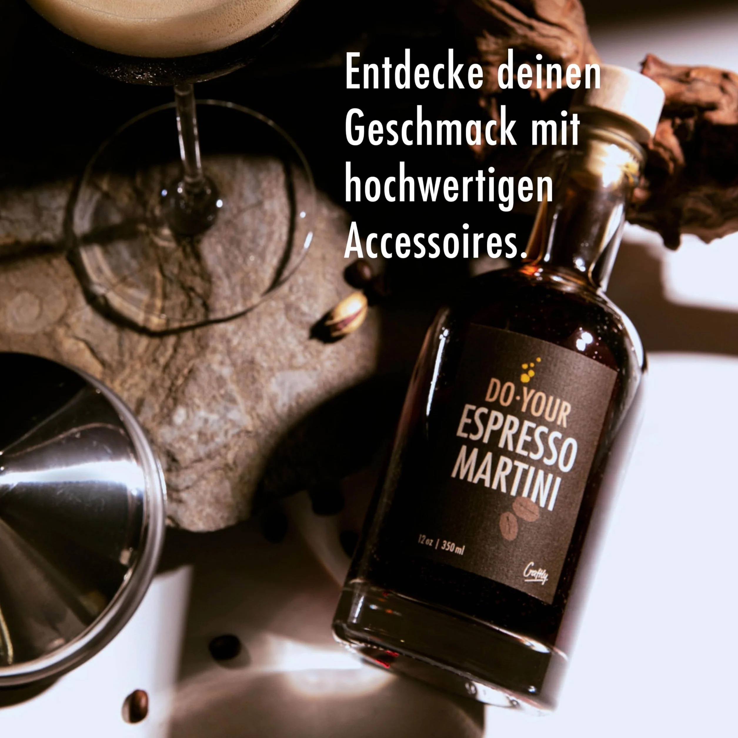 Zestaw do infuzji Espresso Martini | Zestaw do przygotowywania domowych koktajli | zestaw upominkowy dla miłośników espresso Martini | prezent dla mężczyzn i kobiet