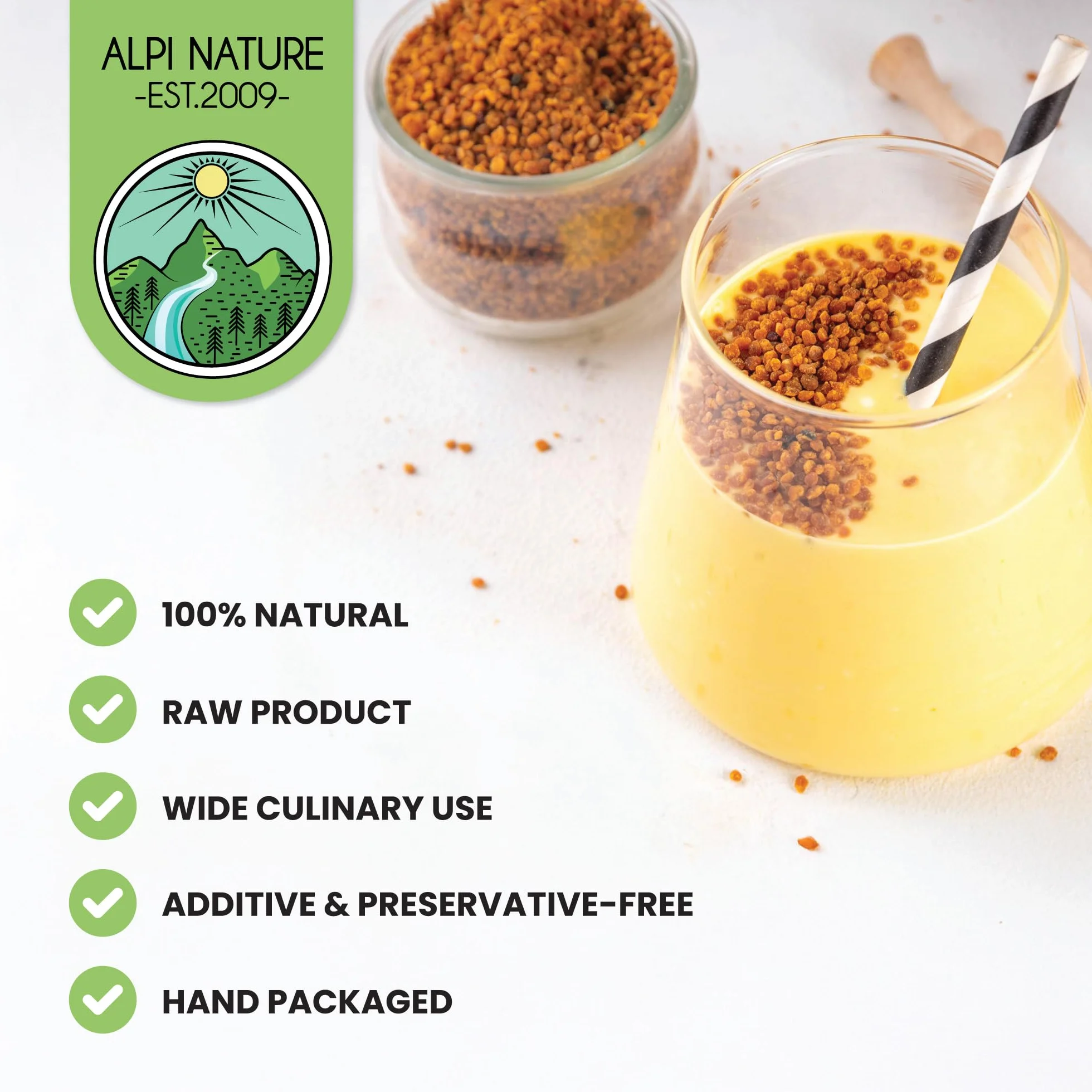 Alpi Nature Pyłek kwiatów 250 g naturalne wielokolorowe bez dodatków UE