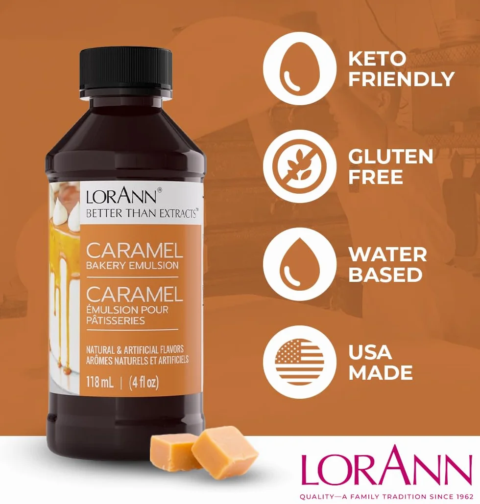 LorAnn Bakery Emulsions Natural & Artificial Flavor 4oz-Caramel - 0806-0735