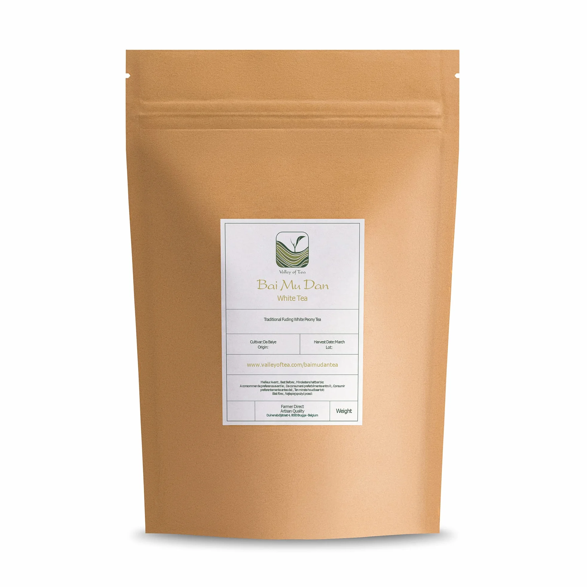 White Peony White Tea - Bai Mu Dan Chinese - Pai Mu Tan Tea From China - Baimudan or Paimutan 100g