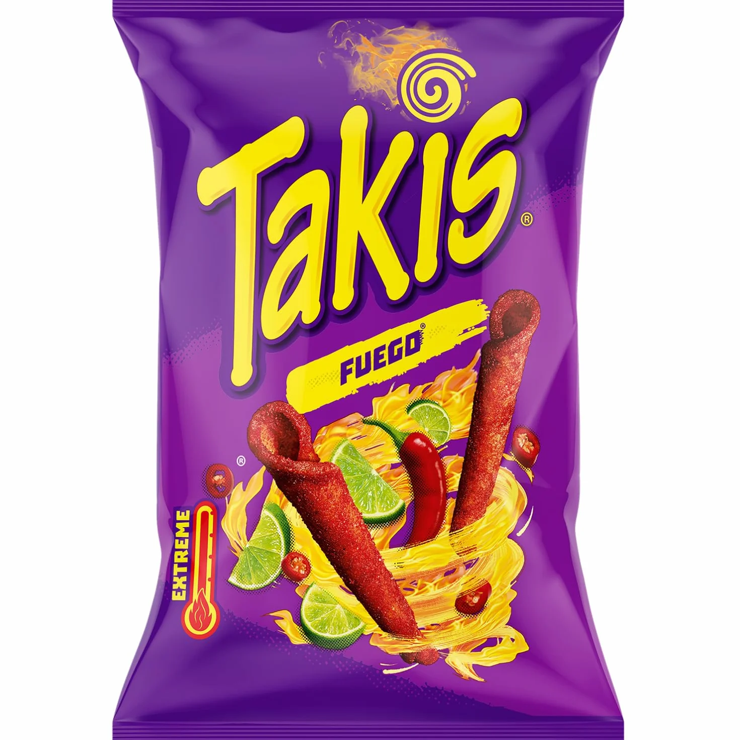 TAKIS Fuego Chipsy kukurydziane papryka chili limonka 100 g