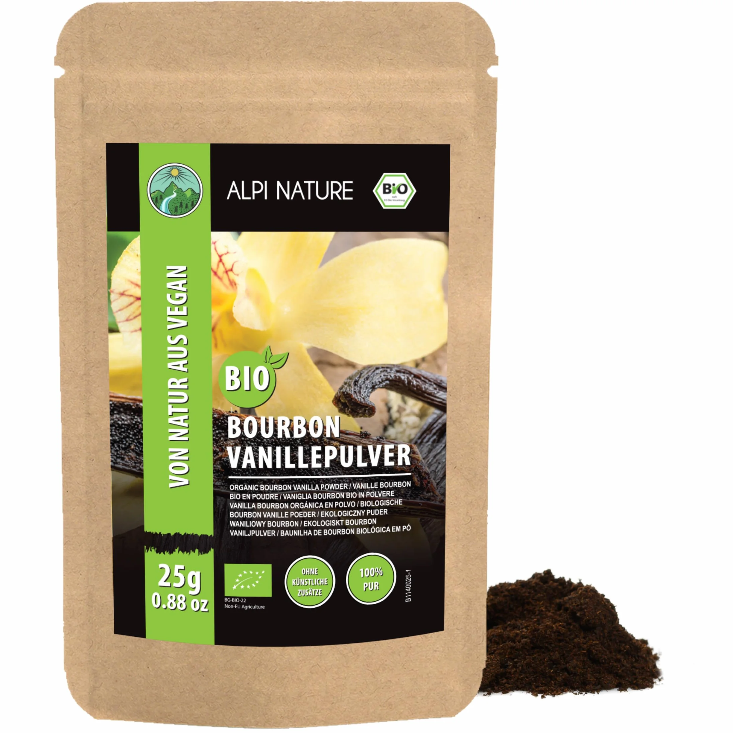 Alpi Nature Ekologiczny Proszek z Wanilii Bourbon 25g z Madagaskaru Klasy A