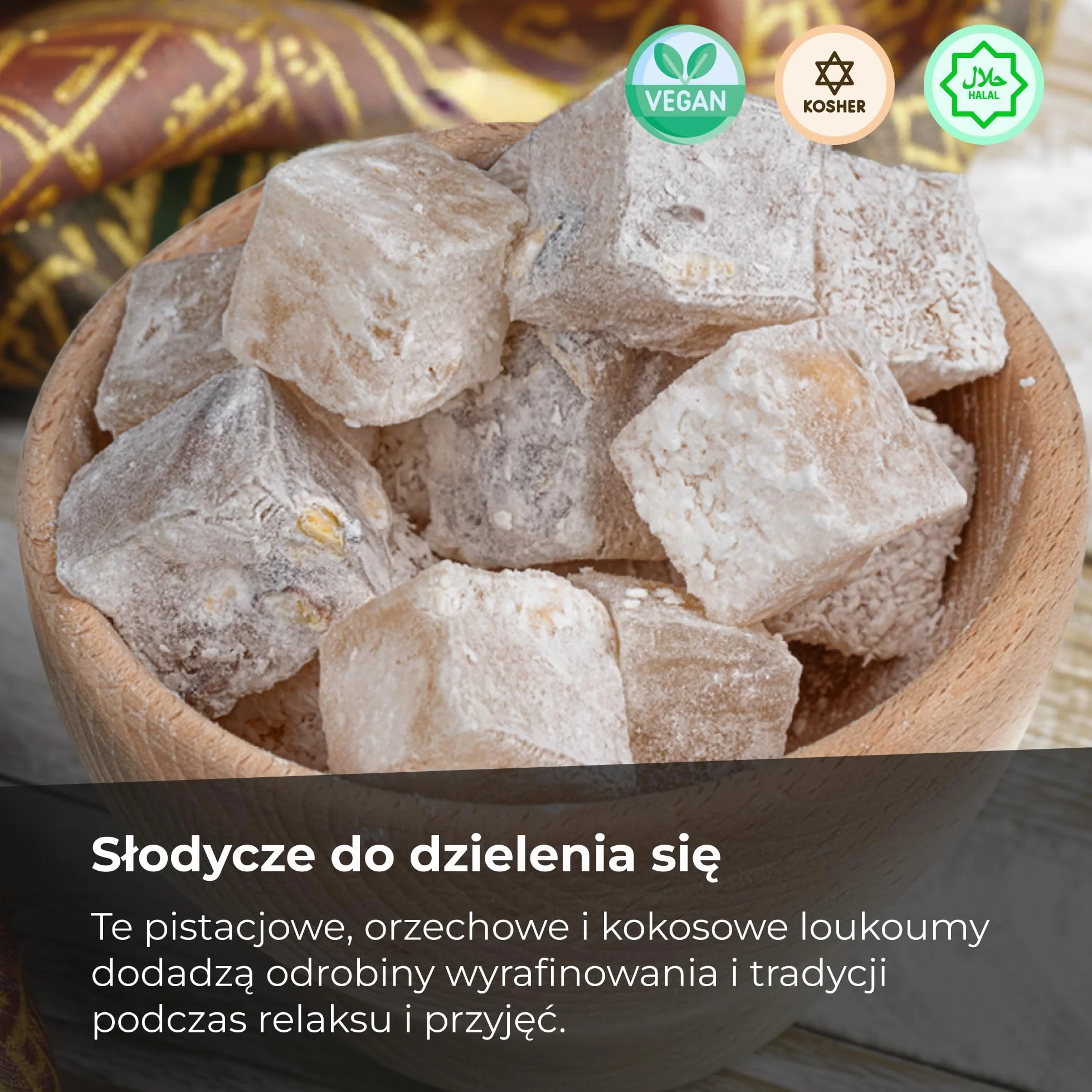 Tureckie przysmaki Z orzechami laskowymi, pistacją, kokosem 500 g