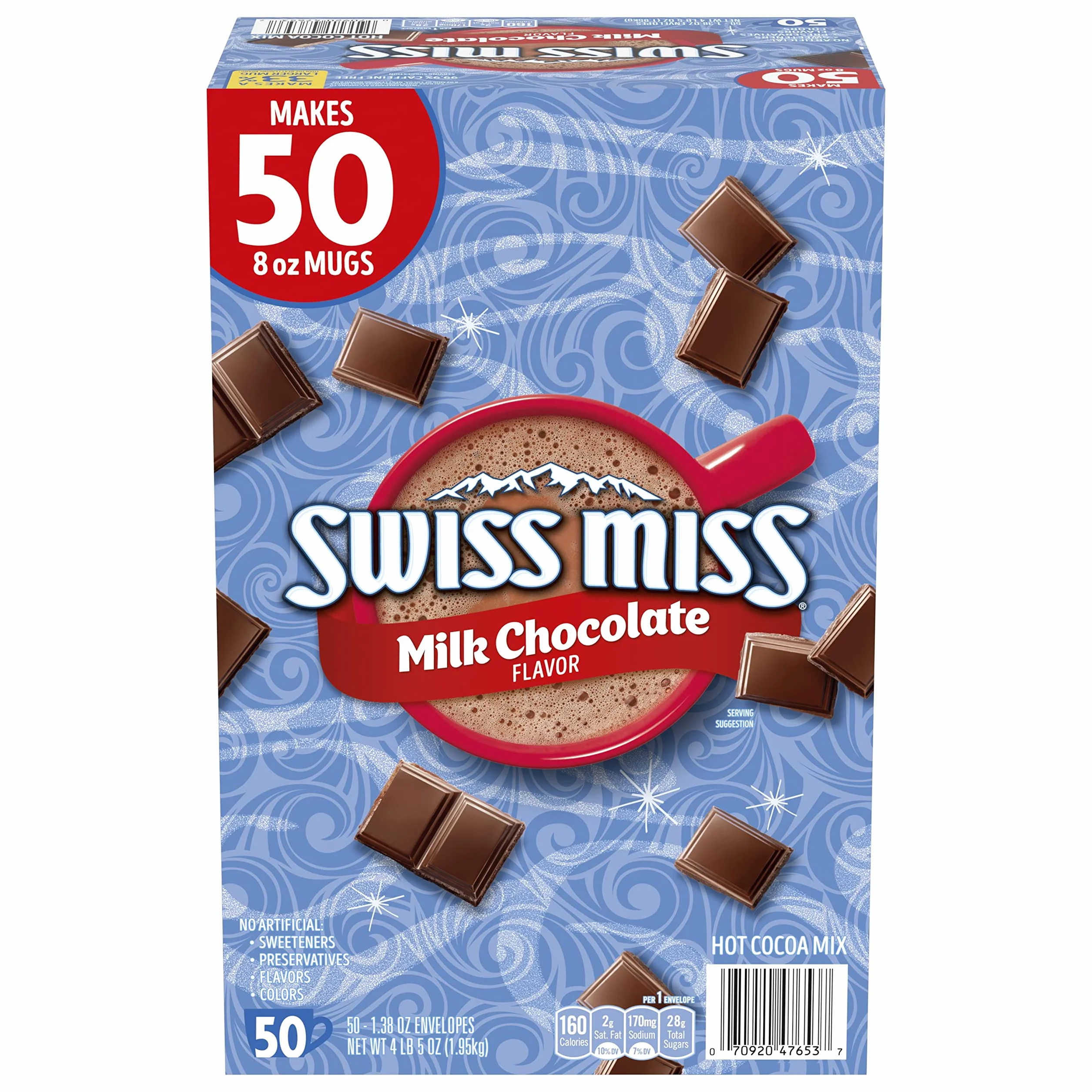 Anbobo Swiss Miss czekolada mleczna gorący napój kakaowy mieszanka saszetka 50 ct 1,95 kg
