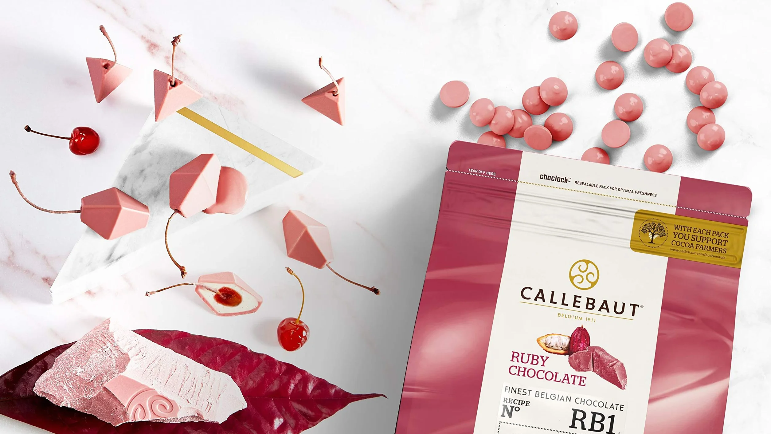 Callebaut RUBY czekoladowe callets 1 kg