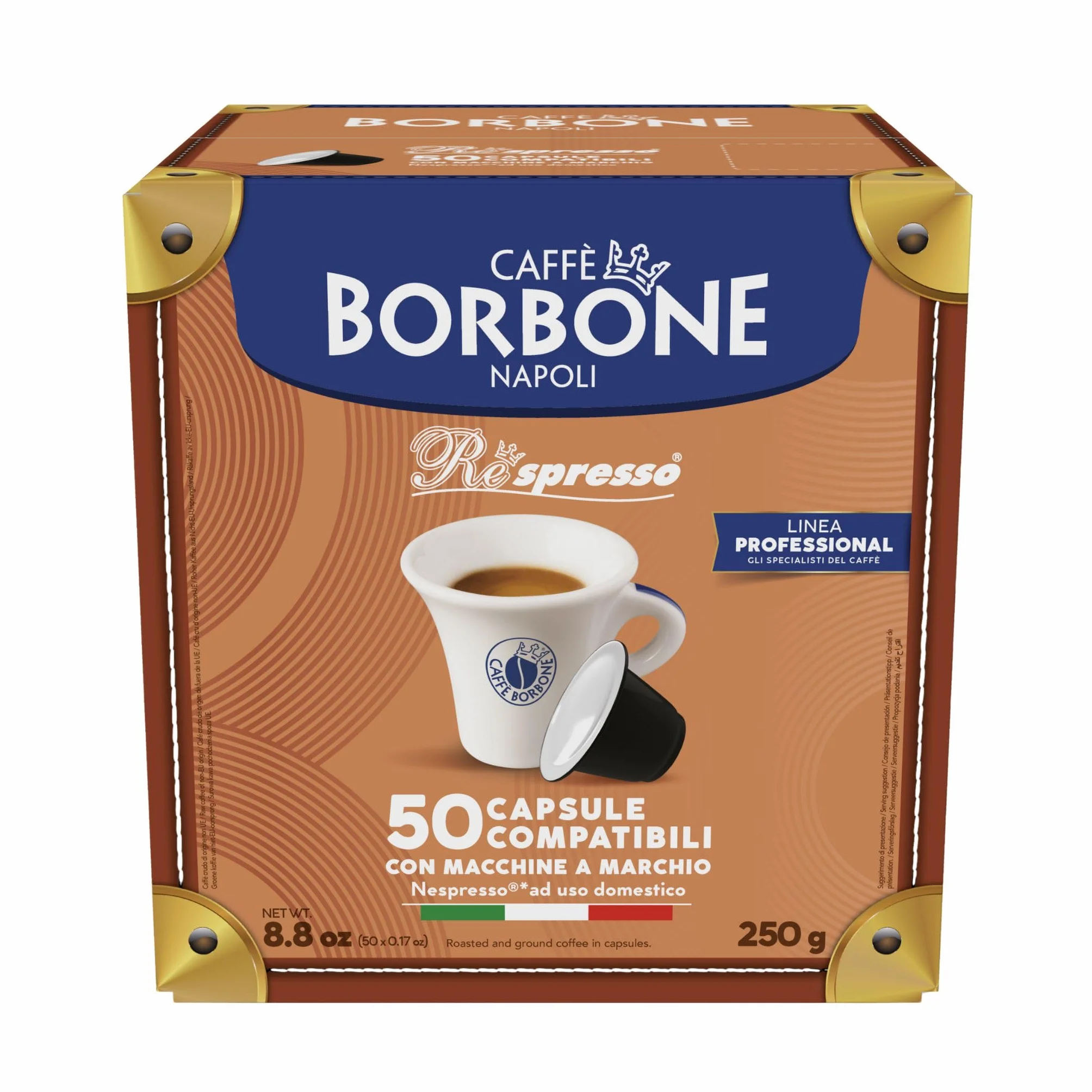 Caffè Borbone Respresso Mieszanka Niebieska 50 Kapsułki Kawy Nespresso