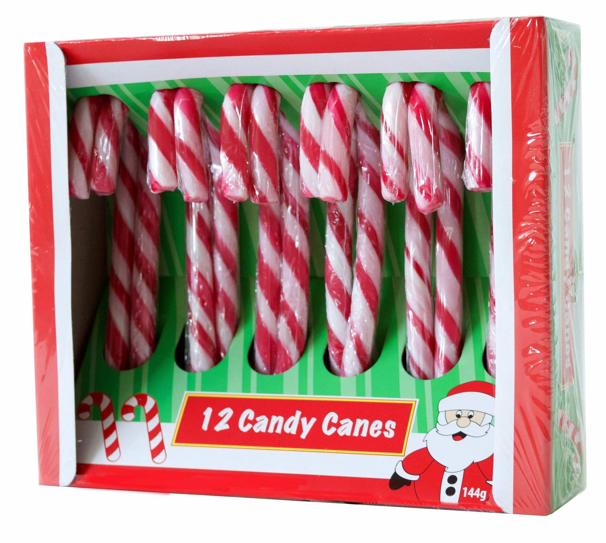 Becky´s 4 x 12 lasek cukrowych – Candy Canes – smak truskawkowy, czerwono-biały – 48 sztuk, po 12 g