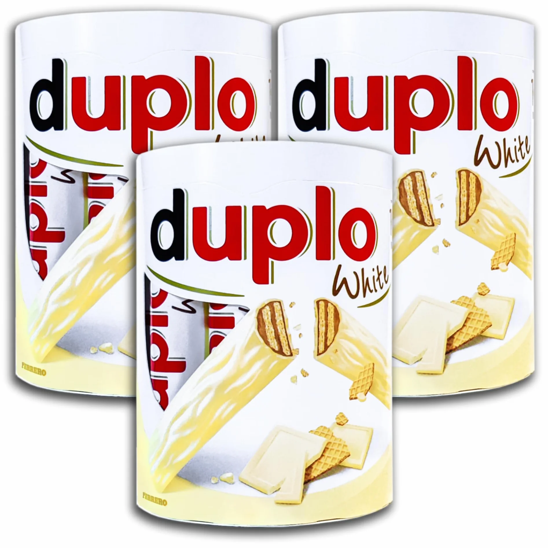 Ferrero Duplo White batoniki 182 g waflowe krem nugatowy biała czekolada 3 sztuki