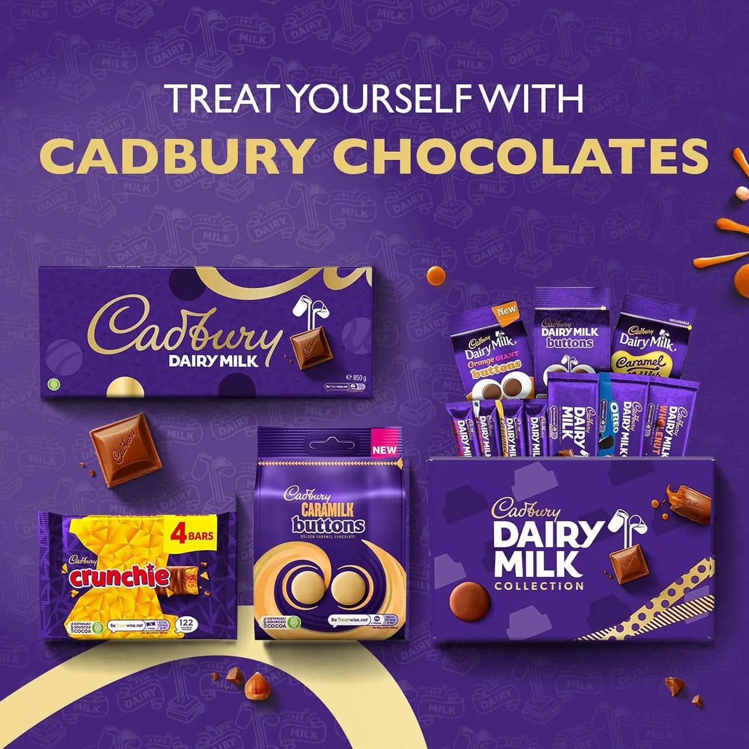Cadbury Dairy Milk Chocolate Chunks kalendarz adwentowy, 258 g