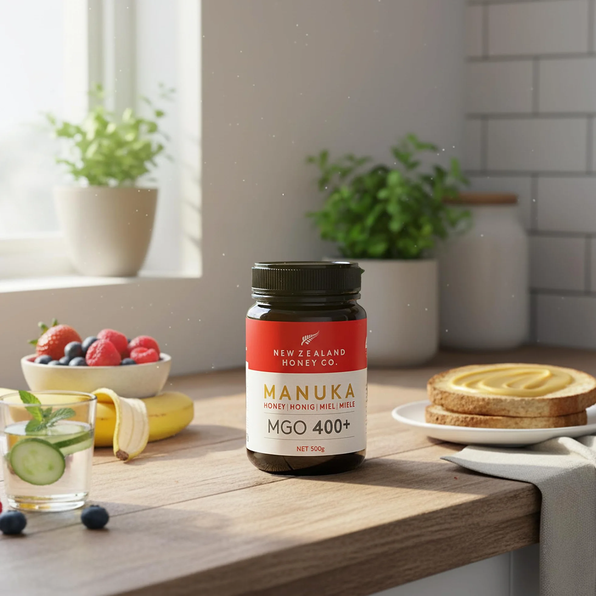 New Zealand Honey Co. Manuka Honig MGO 400+ | 500g Jar