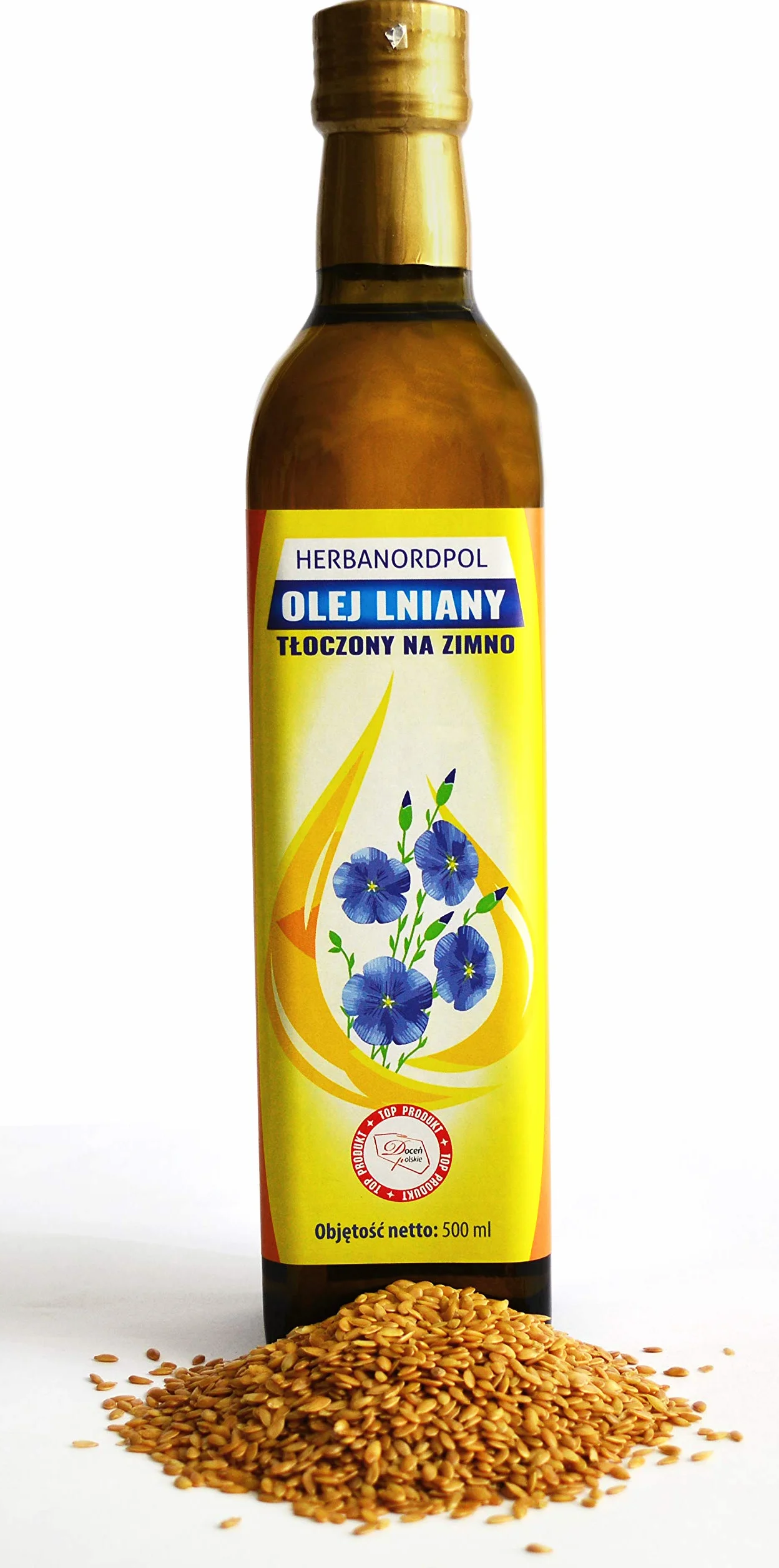 Olej Lniany Tłoczony na Zimno Budwigowy 1L