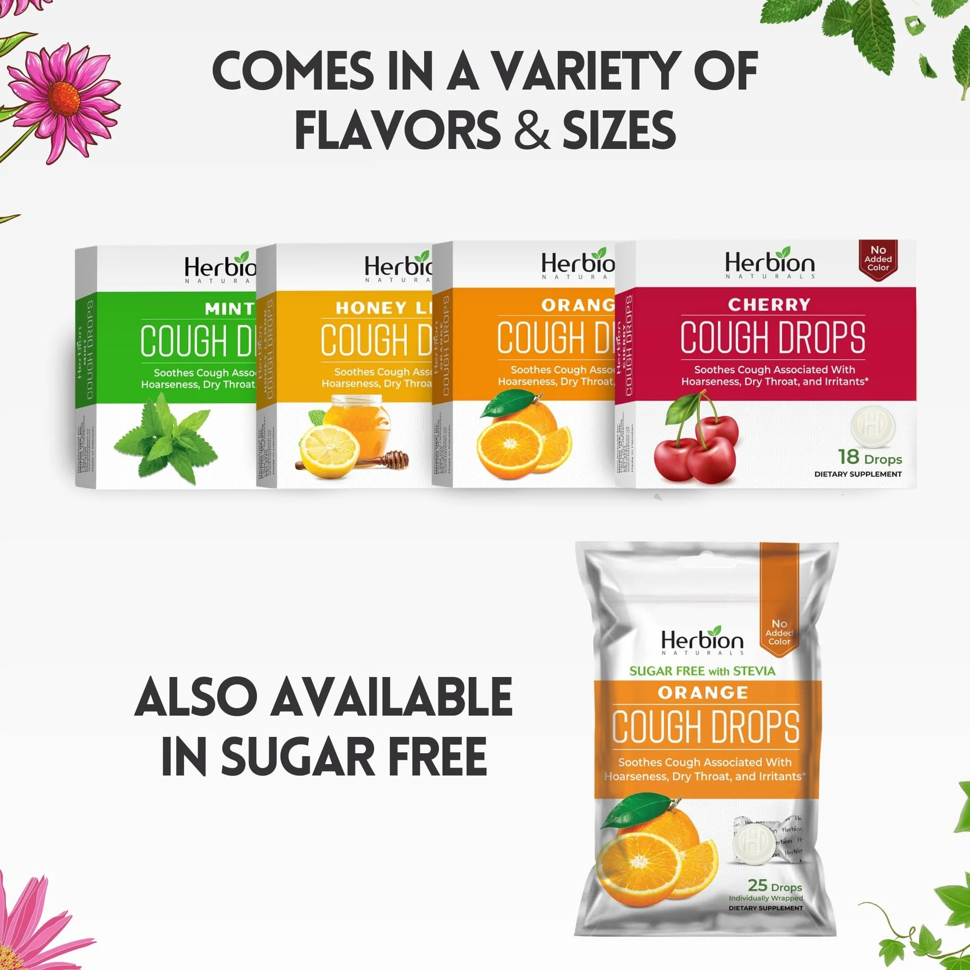 Herbion Naturals Miętowe pastylki do ssania 18 sztuk opakowanie 6