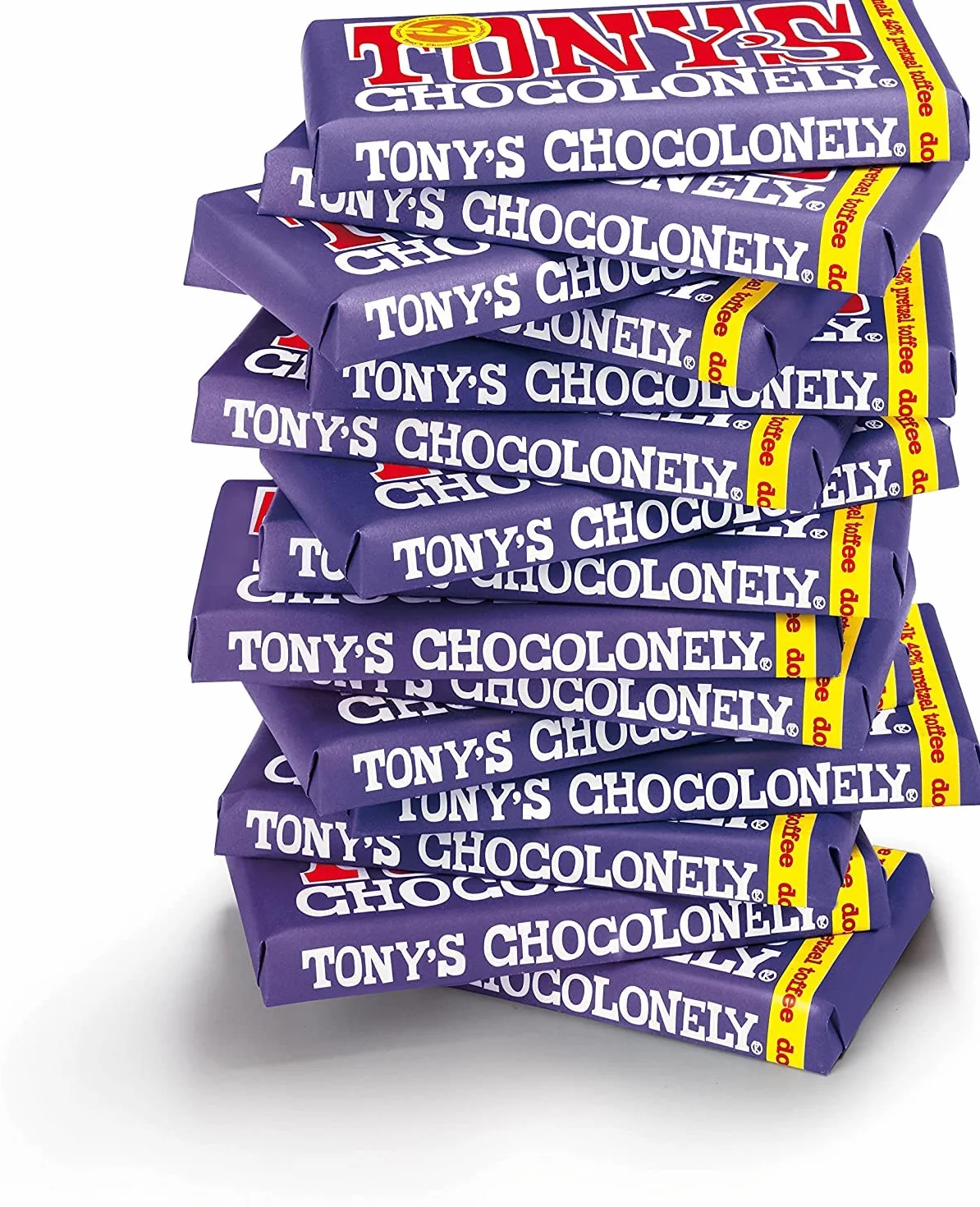 Tony's Chocolonely - czekolada pełnomleczna z precelem i kawą - tablica czekolada z karmelem - 42% kakao - 180 gramów - Belgium Fairtrade Chocolate