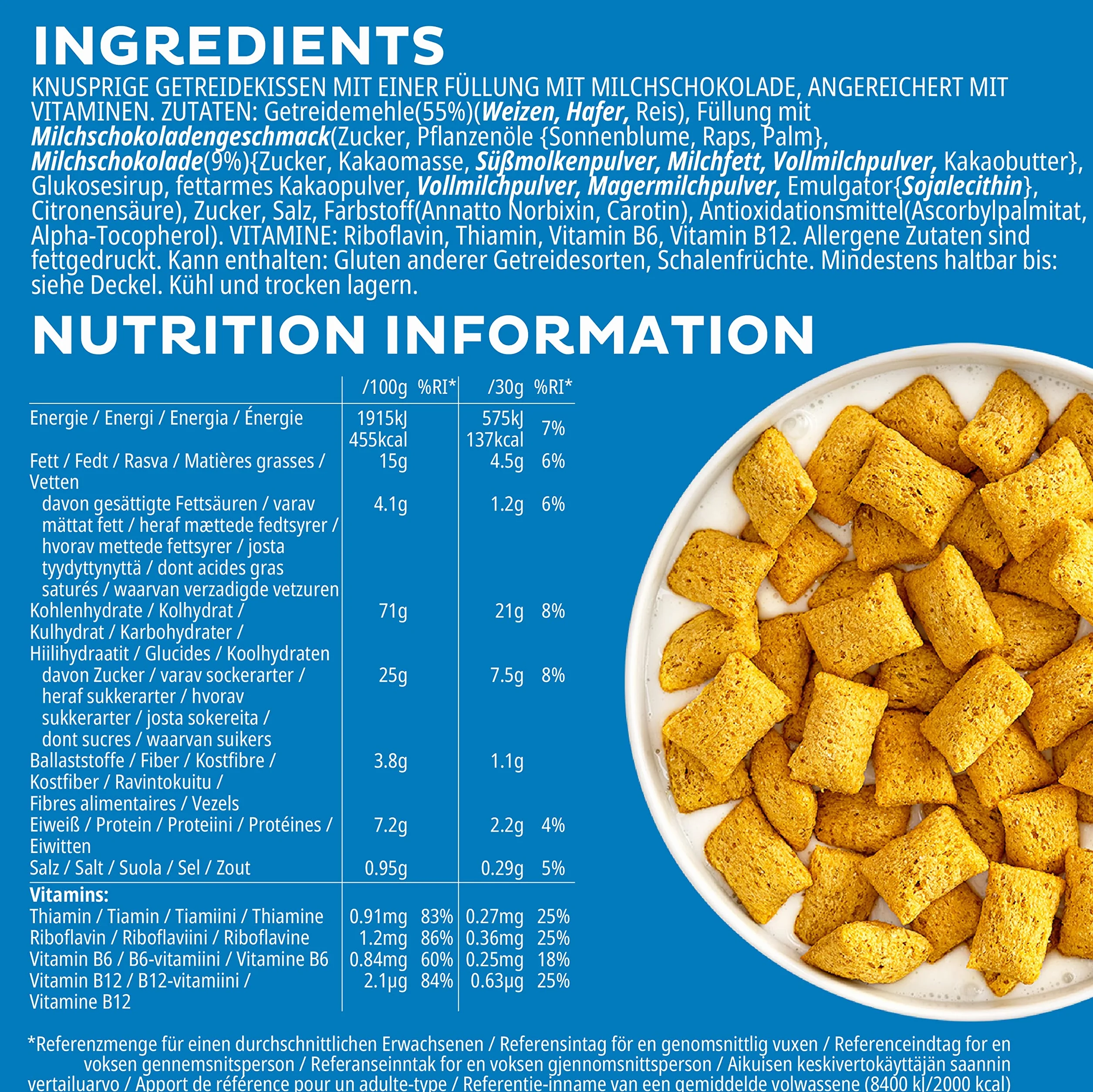 Kellogg's Tresor Milk Choco (1 x 410 g) – chrupiące płatki śniadaniowe z topiącym kremowym wypełnieniem z czekolady mlecznej – sejf.