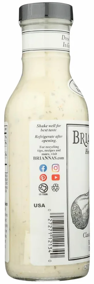 Briannas Ranch Vinaigrette 355Ml Opakowanie 6 szt