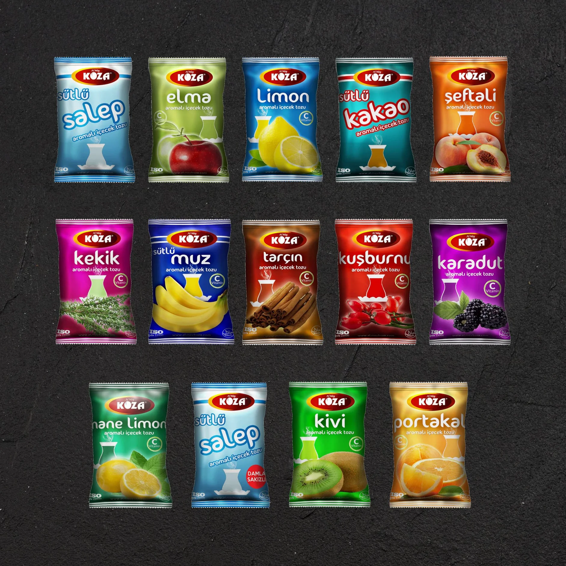 KOZA Cytryna Instant w proszku w woreczku 300 g | proszek na gorące lub zimne napoje | turecka herbata | herbata cytrynowa | Cay | Oralet