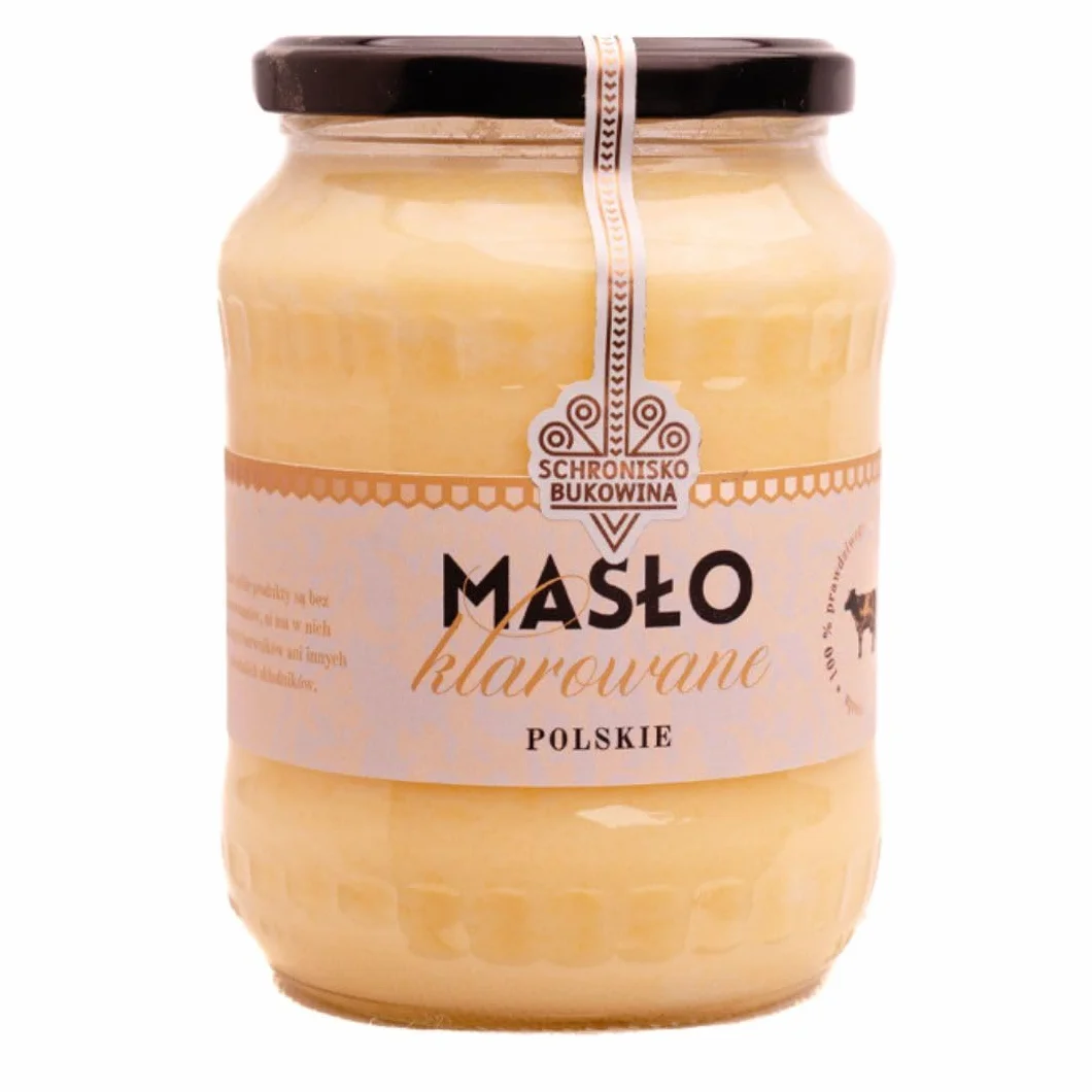 Masło klarowane bez barwników 700ml tradycyjne naturalne duży słoik
