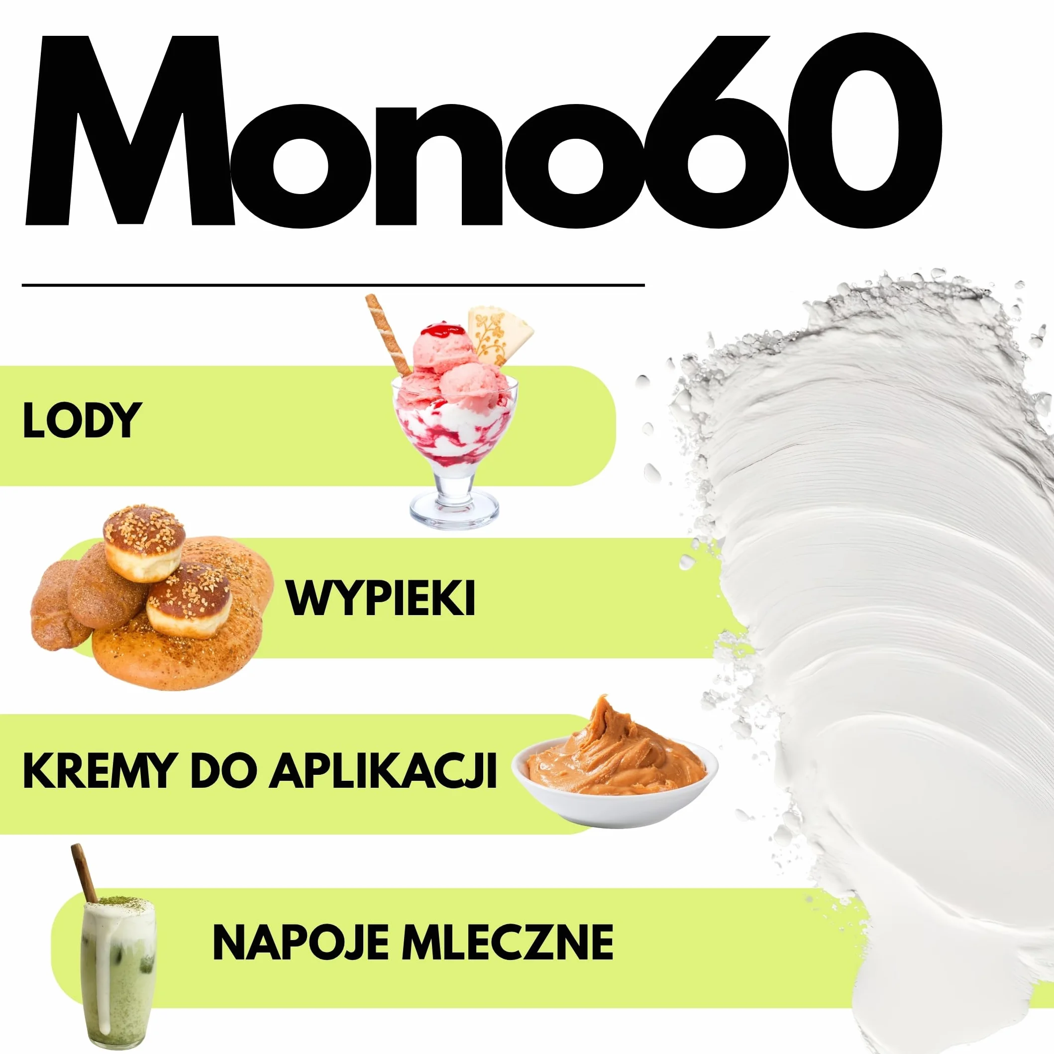SaporePuro Mono60 – Mono- i Diglicerydy Kwasów Tłuszczowych 200 g – Roślinny, Bezglutenowy Emulgator Spożywczy do Lodów, Sorbetów, Margaryn, Kremów i Wyrobów Cukierniczych
