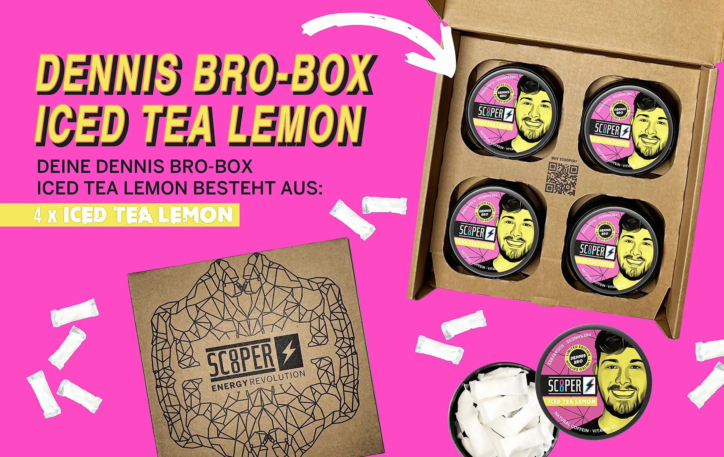 SCOOPER ENERGY Iced Tea Lemon 4 szt. opakowanie zbiorcze