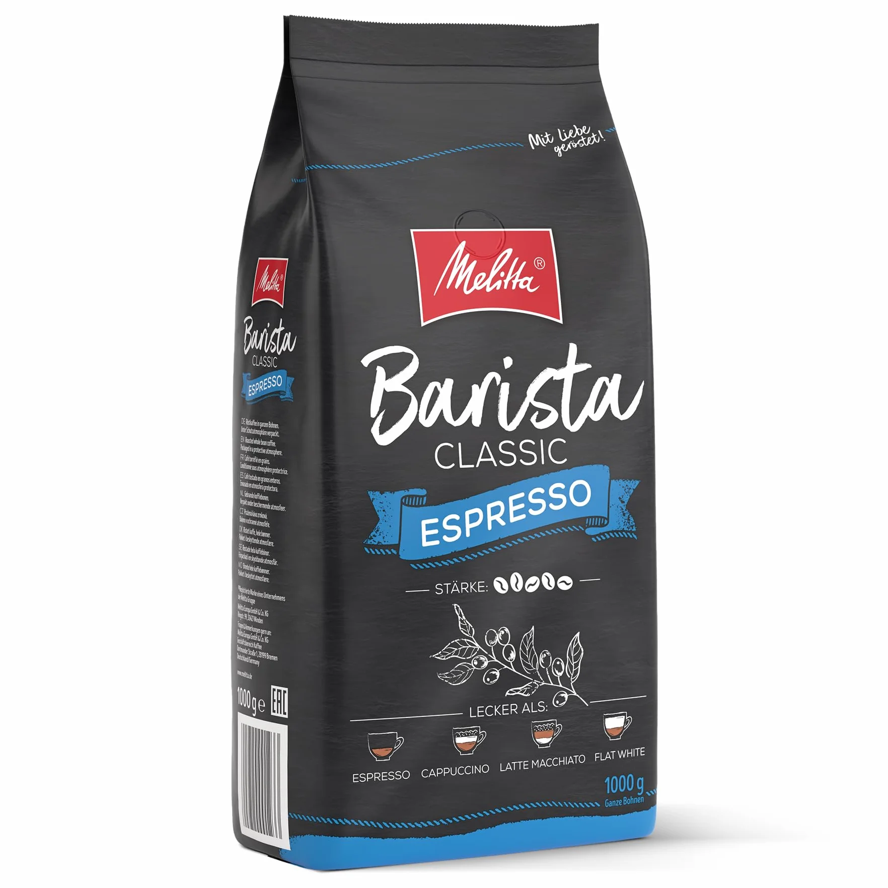 Melitta Całe Kawa Ziarnista, Mocne i Aromatyczne, Grubość 5, Barista Espresso, 1 kg