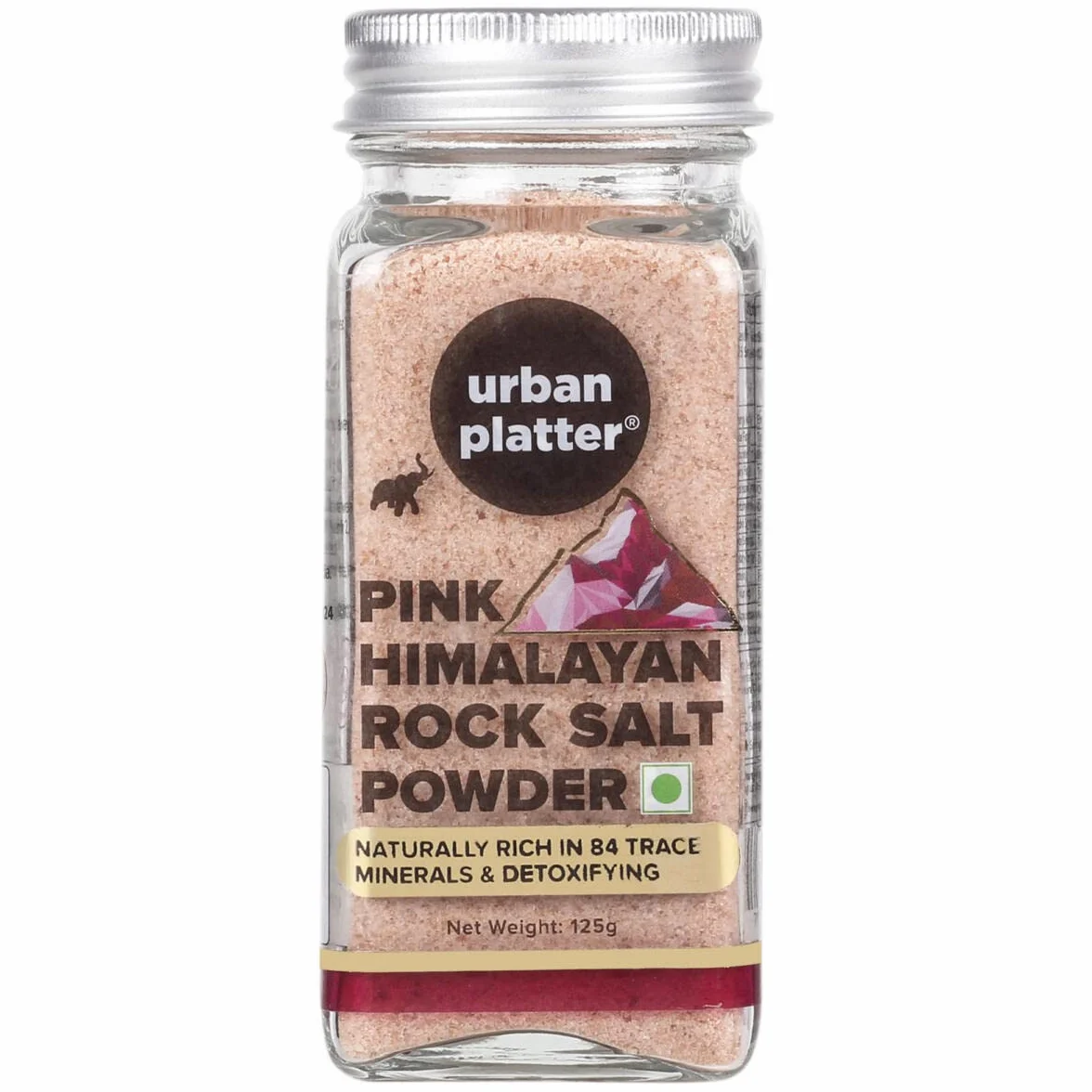 Urban Platter Różowa sól himalajska w proszku, 125 g (nierafinowana | naturalna | bez dodatków)