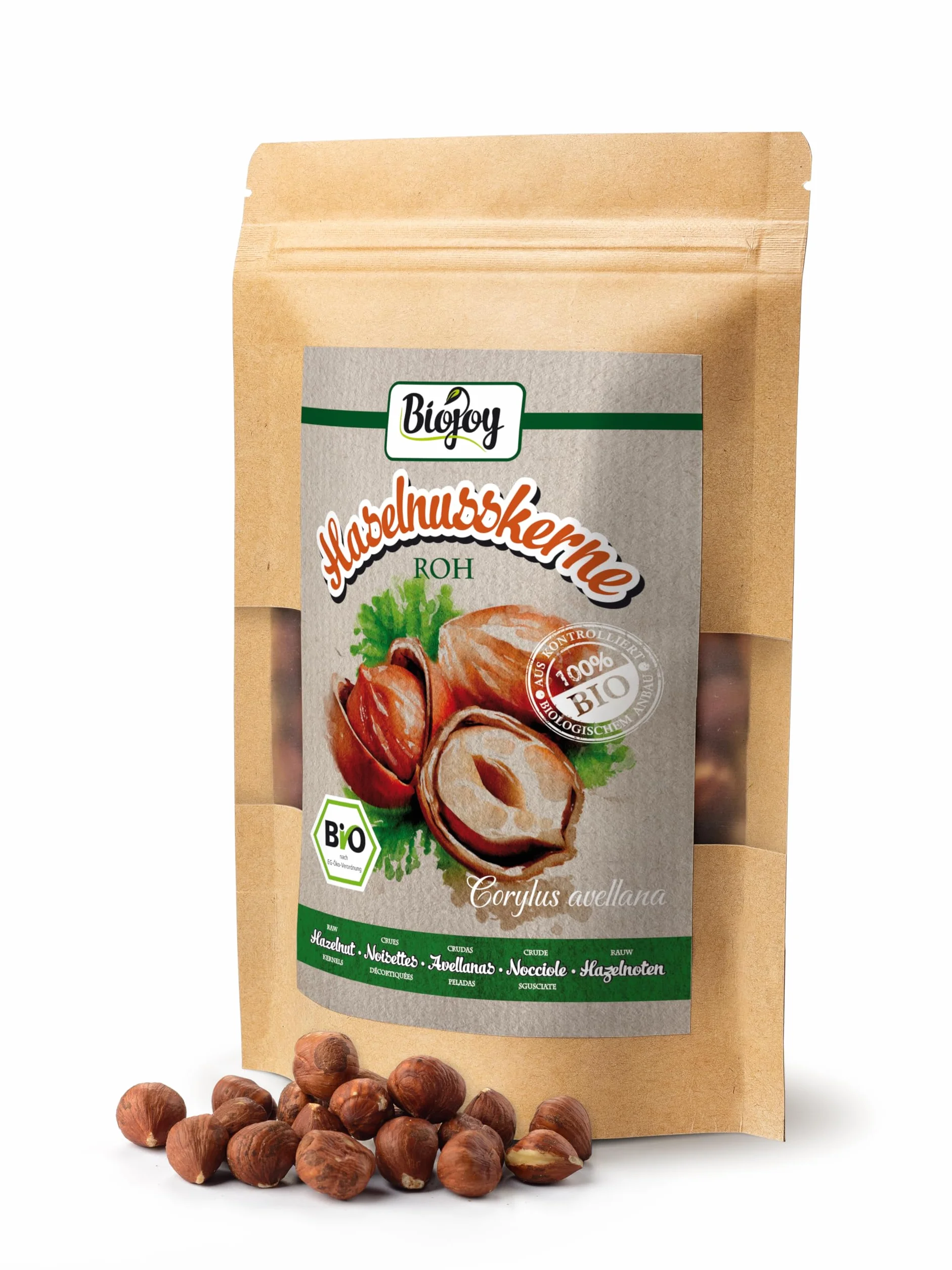 Biojoy BIO-Orzechy laskowe, surowe bez łupiny (250 g)