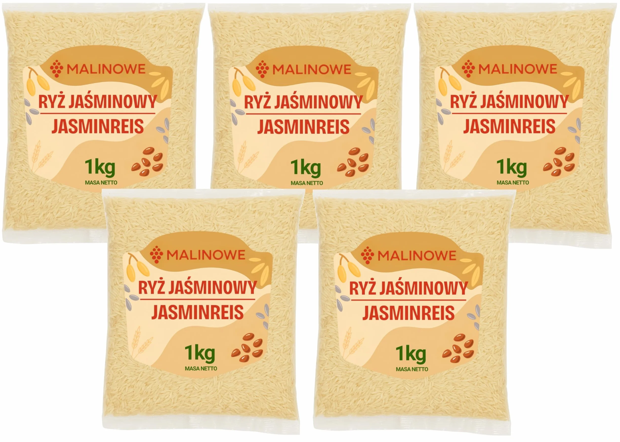 RYŻ JAŚMINOWY Malinowe 5x1kg