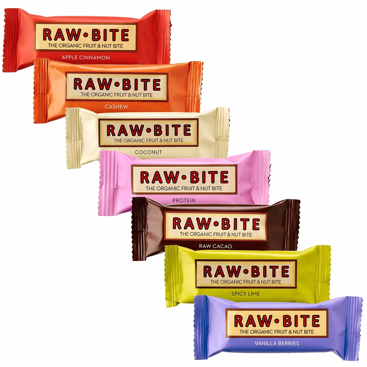 Raw Bite surowe jedzenie (7 batonów), zestaw do mieszania, 1 opakowanie (1 x 350 g)