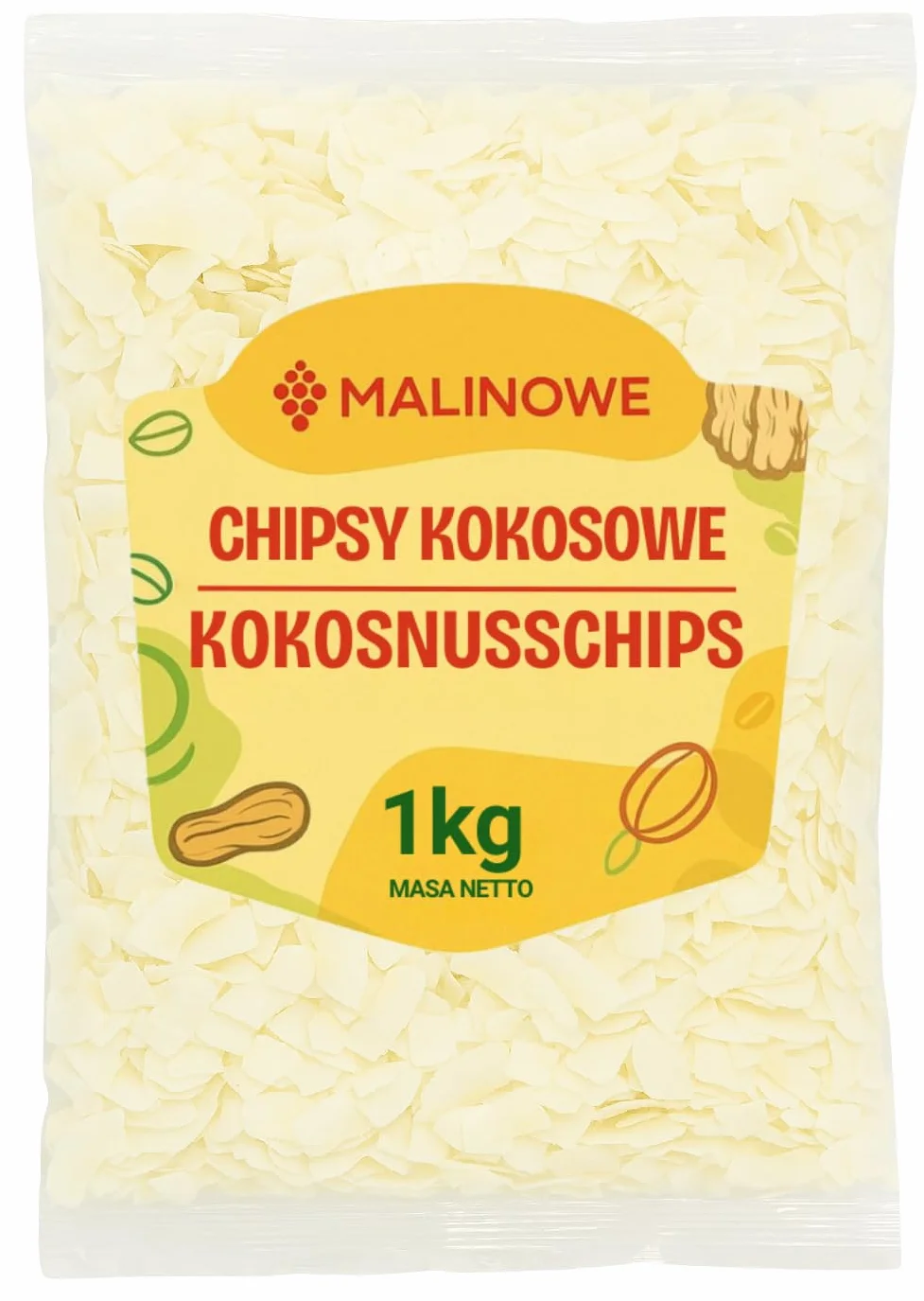 Malinowe CHIPSY KOKOSOWE 1kg Naturalne Jakość Premium