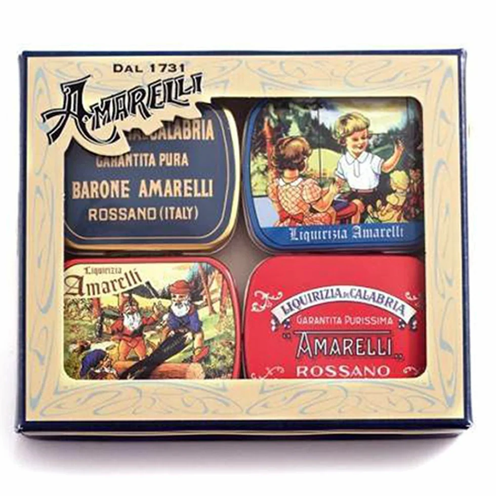 Pure Licorice Gift Box: Black Licorice, Mint Liquorice Candies, Anice Licorice Sweets | 4x20gr