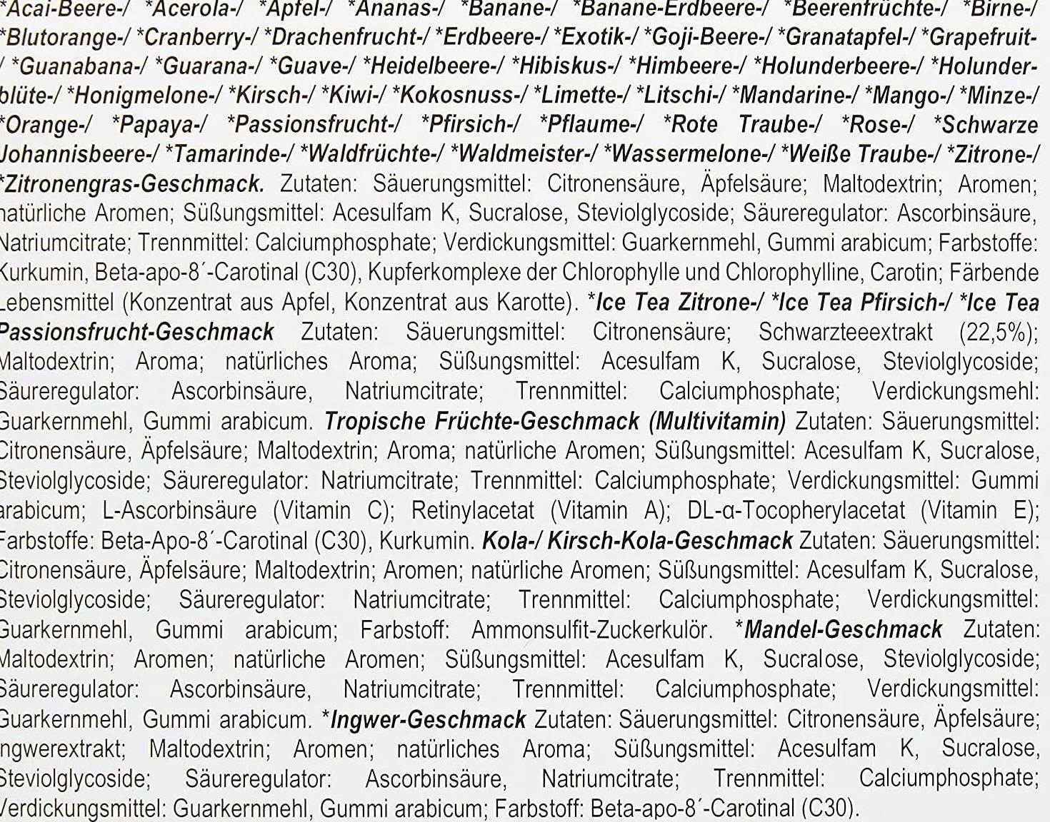 Bolero MIX PACK 58x9g | Proszek do napojów bez cukru, słodzony stewią + witamina C | odpowiedni dla dzieci, sportowców i diabetyków | bezglutenowy i przyjazny dla wegan