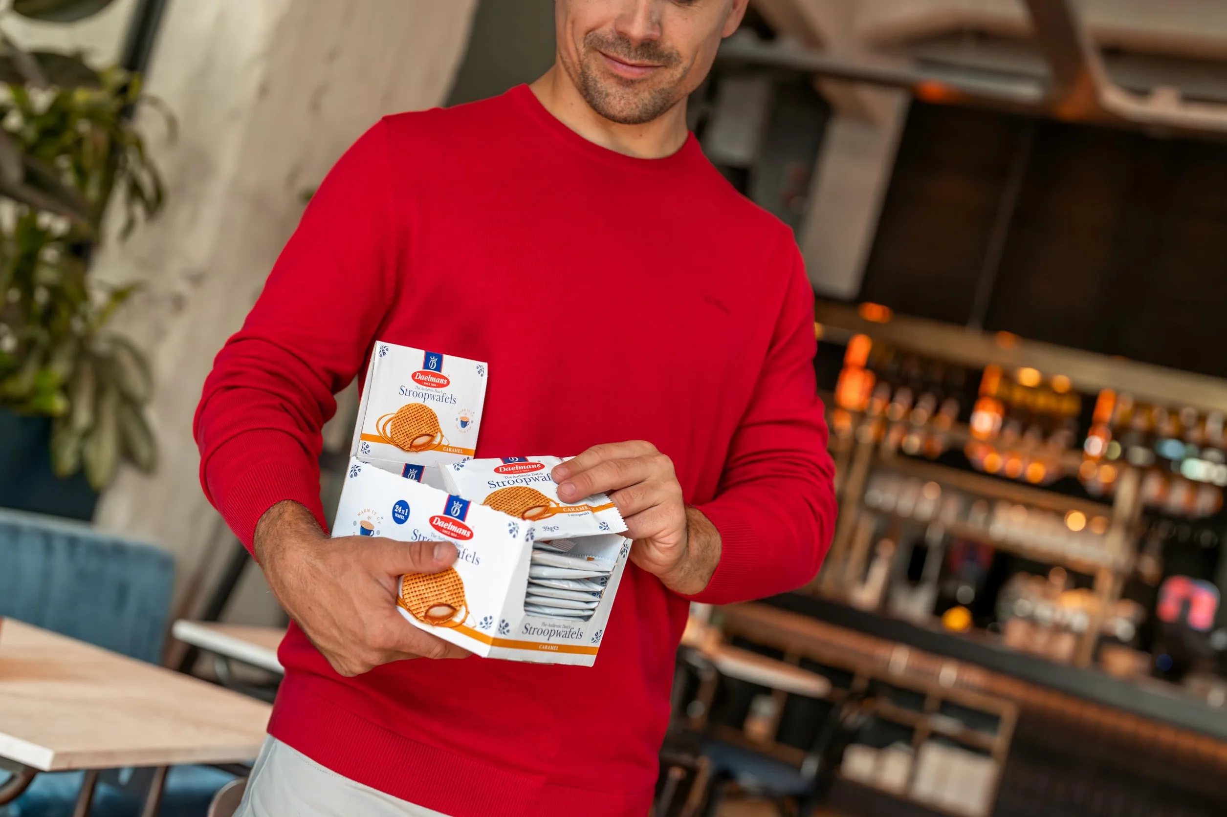Daelmans Stroopwafels Holenderskie Wafle Karmelowe 24 Sztuk 9 cm