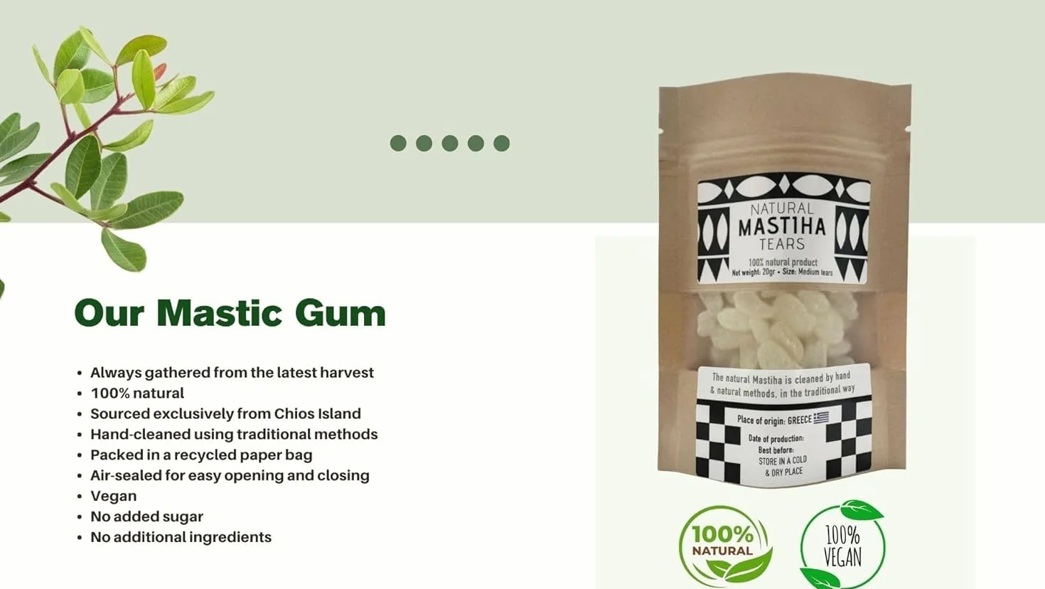 Chios Mastic Mastyks produkowany przez producentów mastyksu (20gr średnich łez)